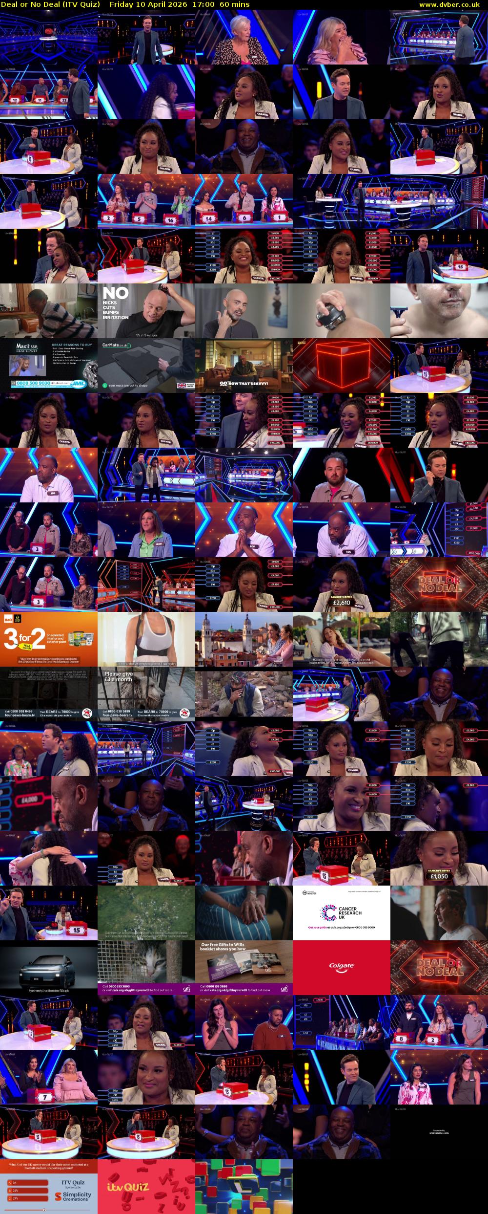 Deal or No Deal (ITV Quiz) Friday 10 April 2026 17:00 - 18:00