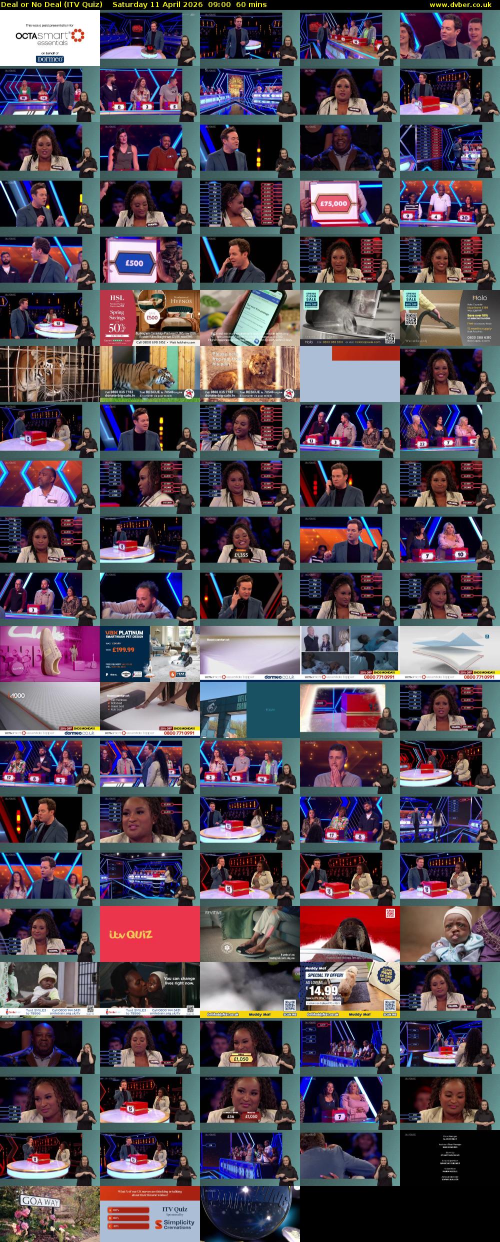 Deal or No Deal (ITV Quiz) Saturday 11 April 2026 09:00 - 10:00