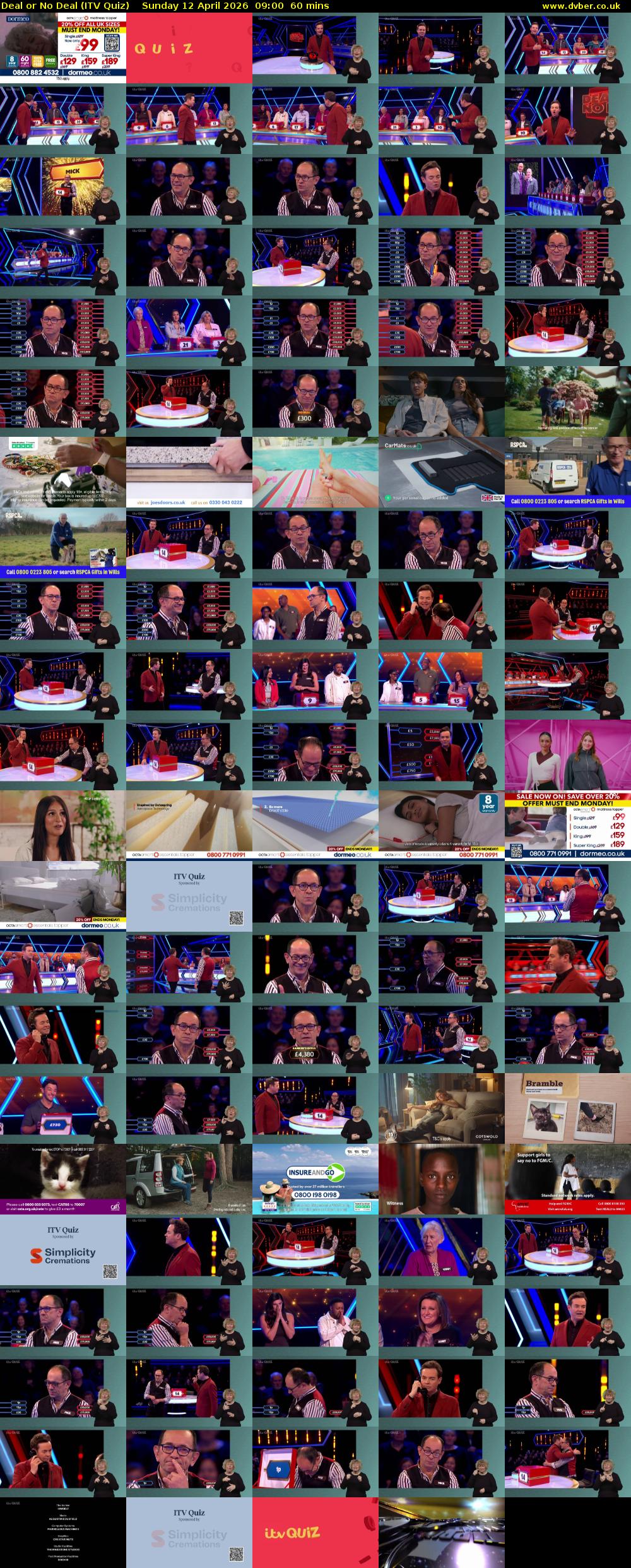 Deal or No Deal (ITV Quiz) Sunday 12 April 2026 09:00 - 10:00