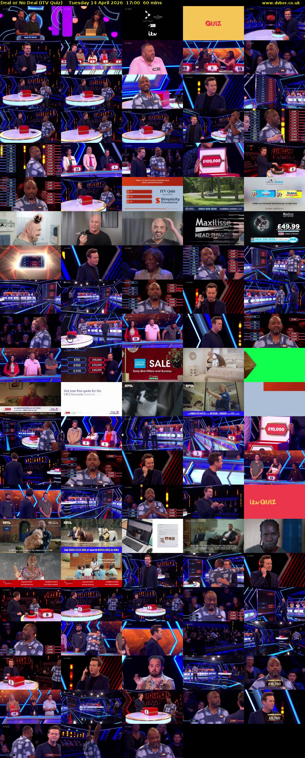 Deal or No Deal (ITV Quiz) Tuesday 14 April 2026 17:00 - 18:00