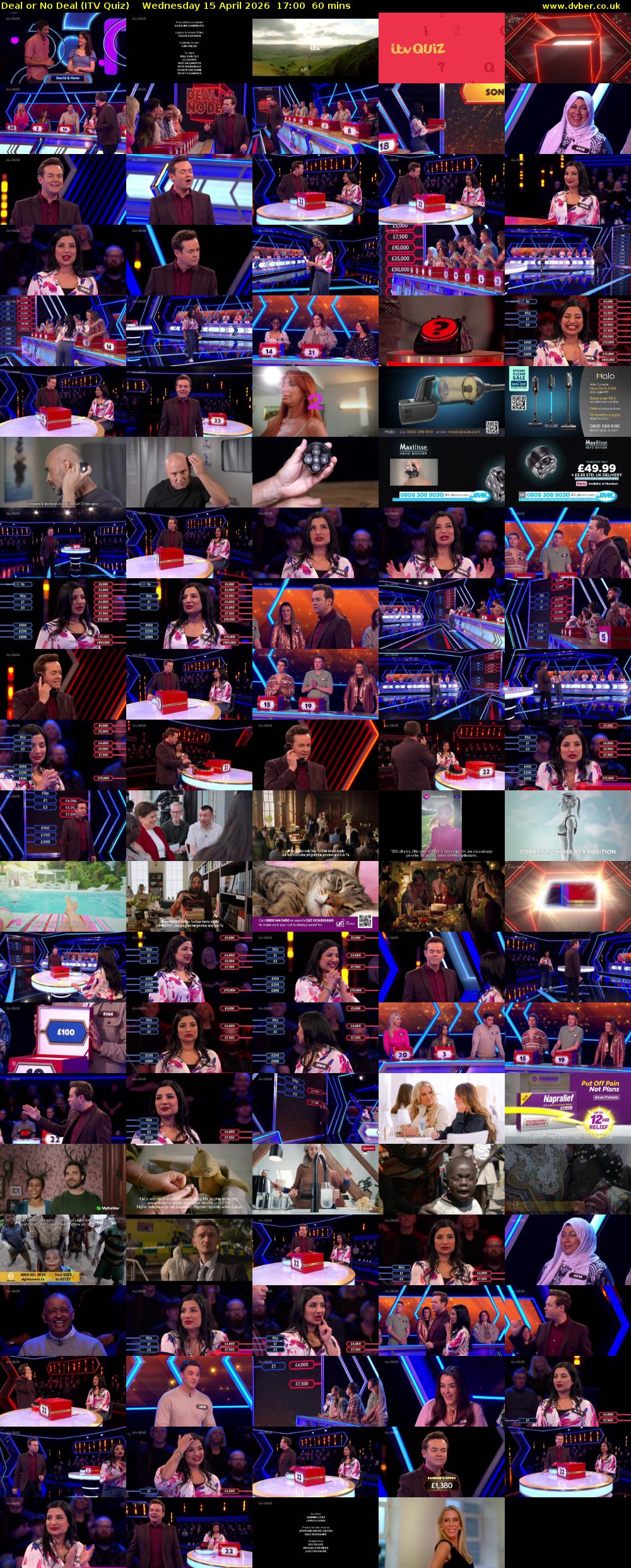 Deal or No Deal (ITV Quiz) Wednesday 15 April 2026 17:00 - 18:00