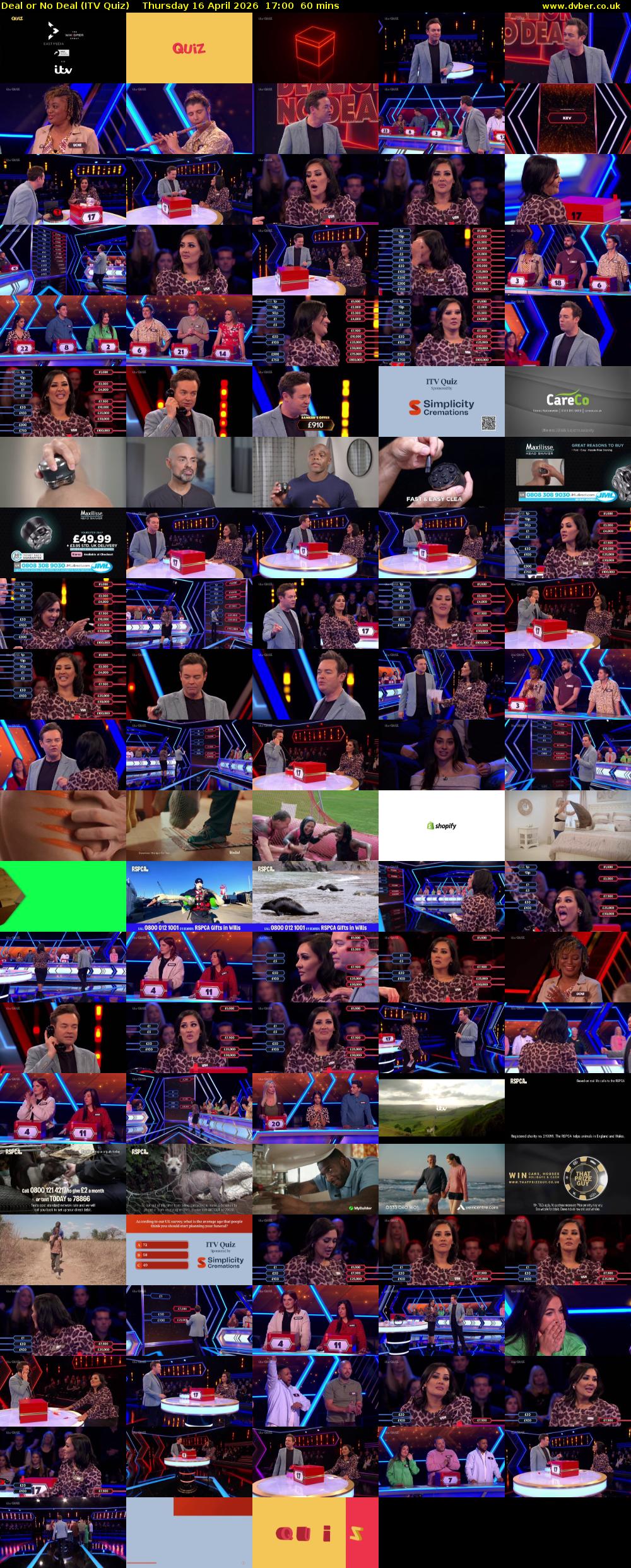 Deal or No Deal (ITV Quiz) Thursday 16 April 2026 17:00 - 18:00