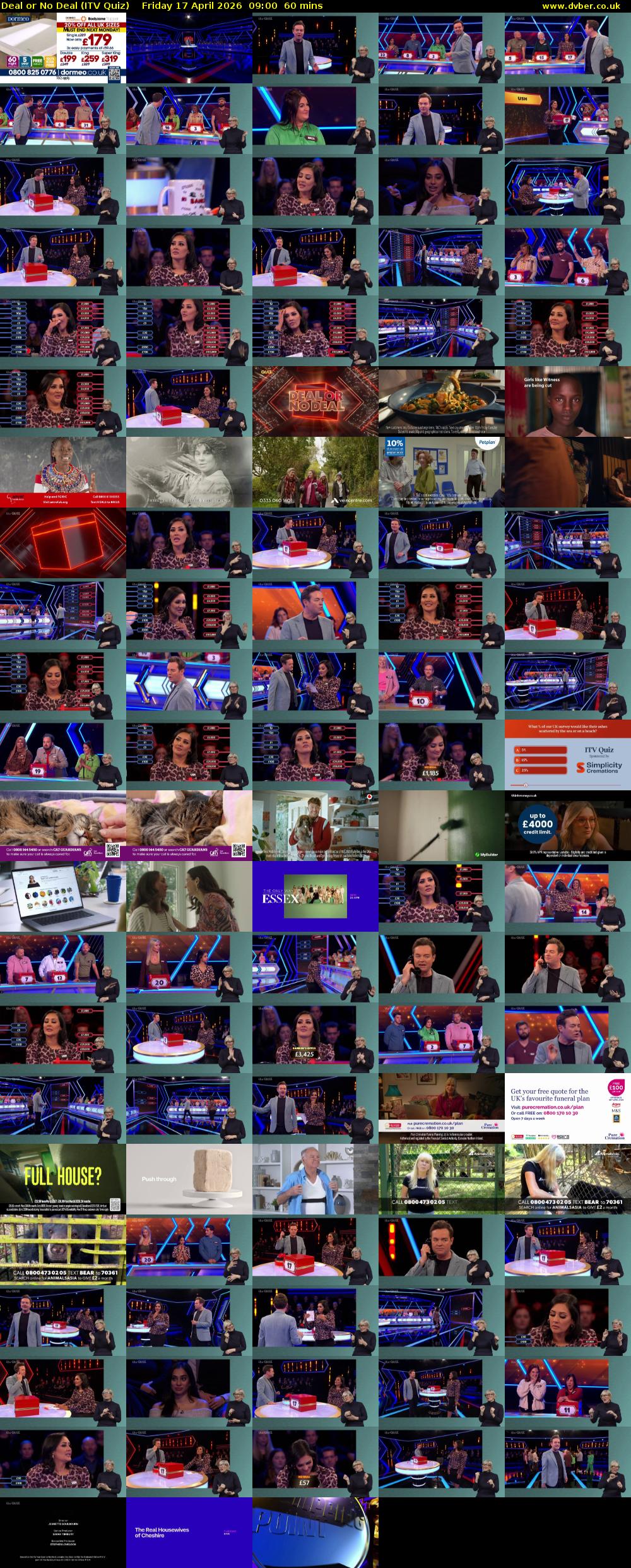 Deal or No Deal (ITV Quiz) Friday 17 April 2026 09:00 - 10:00