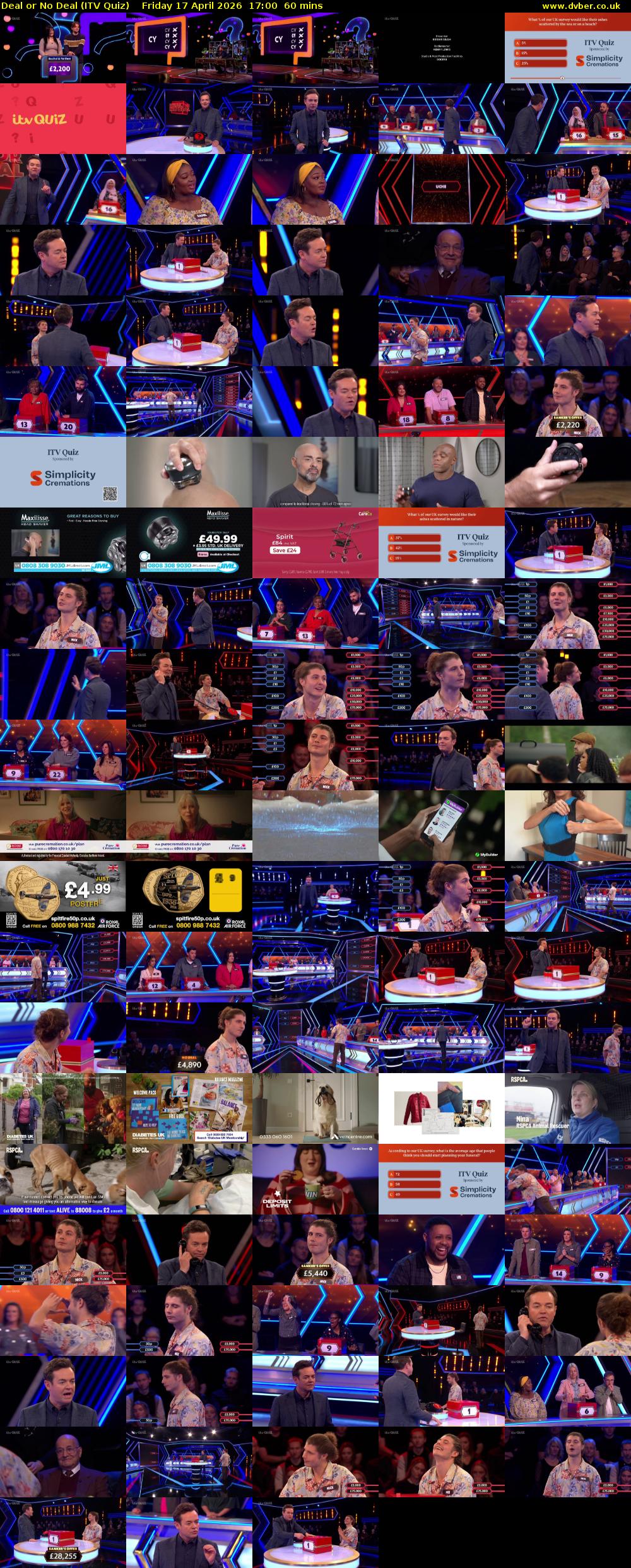 Deal or No Deal (ITV Quiz) Friday 17 April 2026 17:00 - 18:00