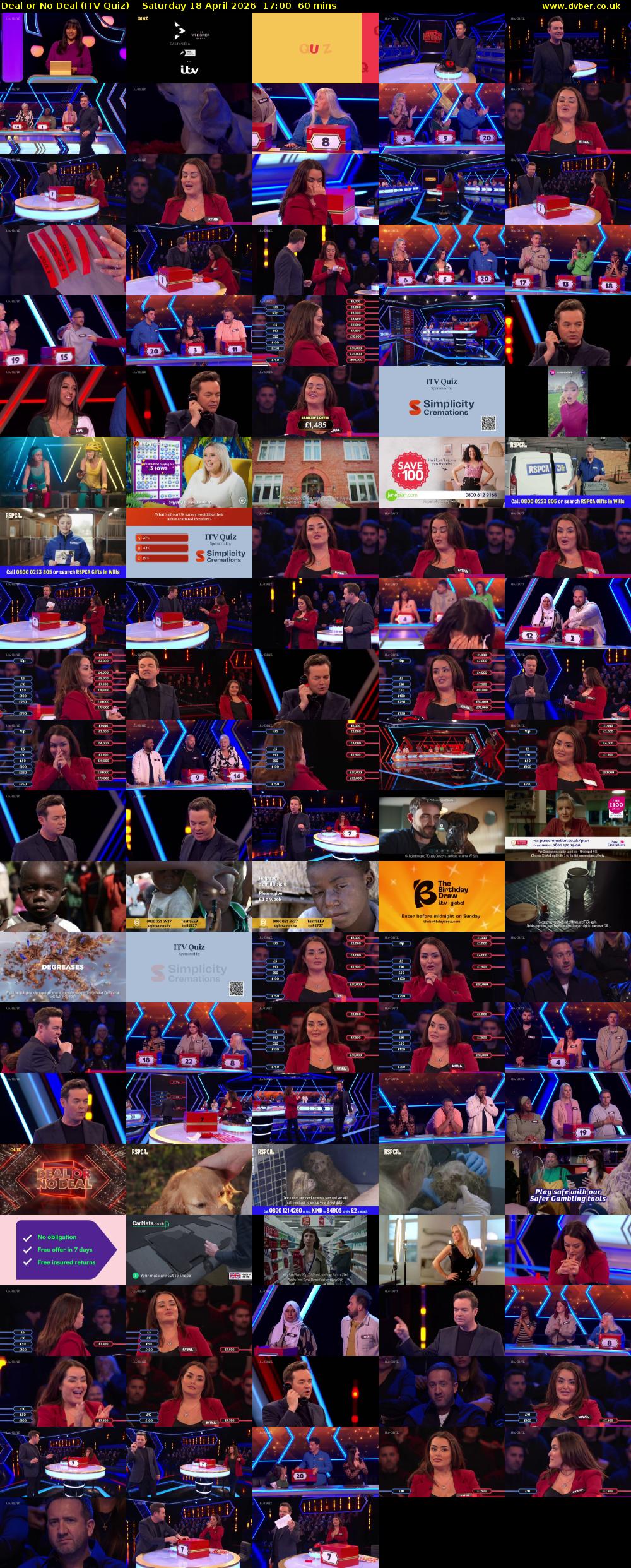 Deal or No Deal (ITV Quiz) Saturday 18 April 2026 17:00 - 18:00