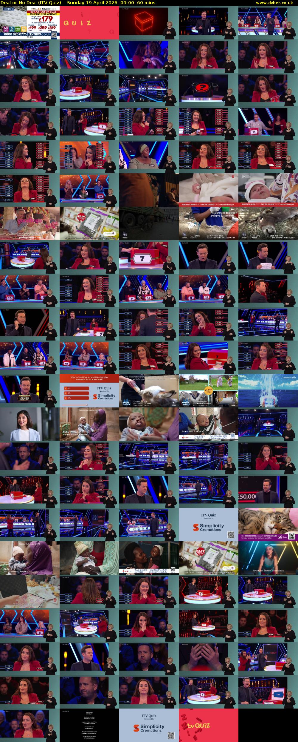Deal or No Deal (ITV Quiz) Sunday 19 April 2026 09:00 - 10:00