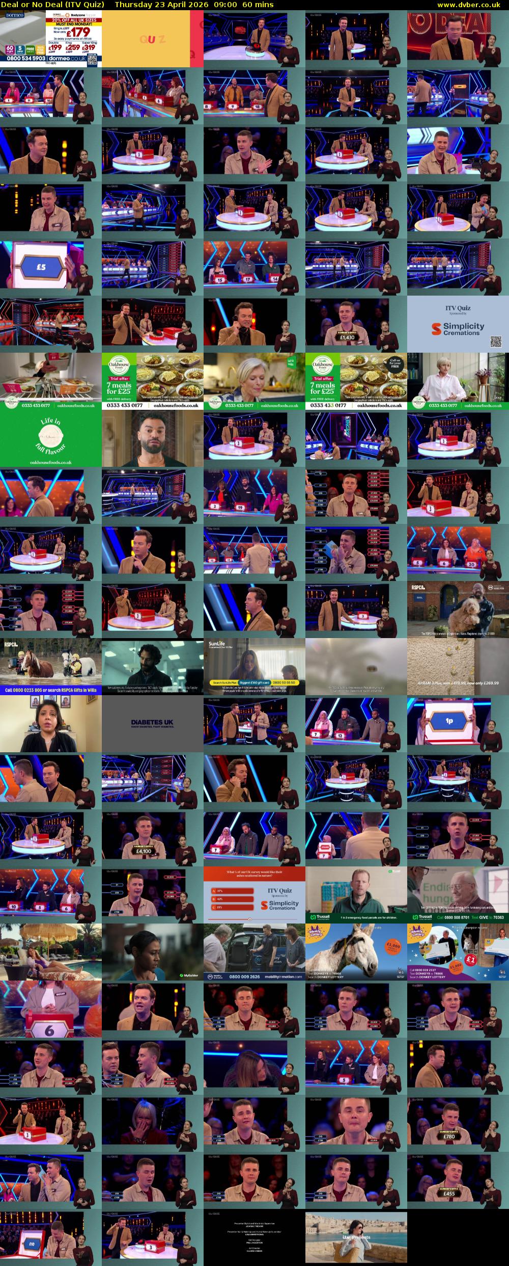 Deal or No Deal (ITV Quiz) Thursday 23 April 2026 09:00 - 10:00