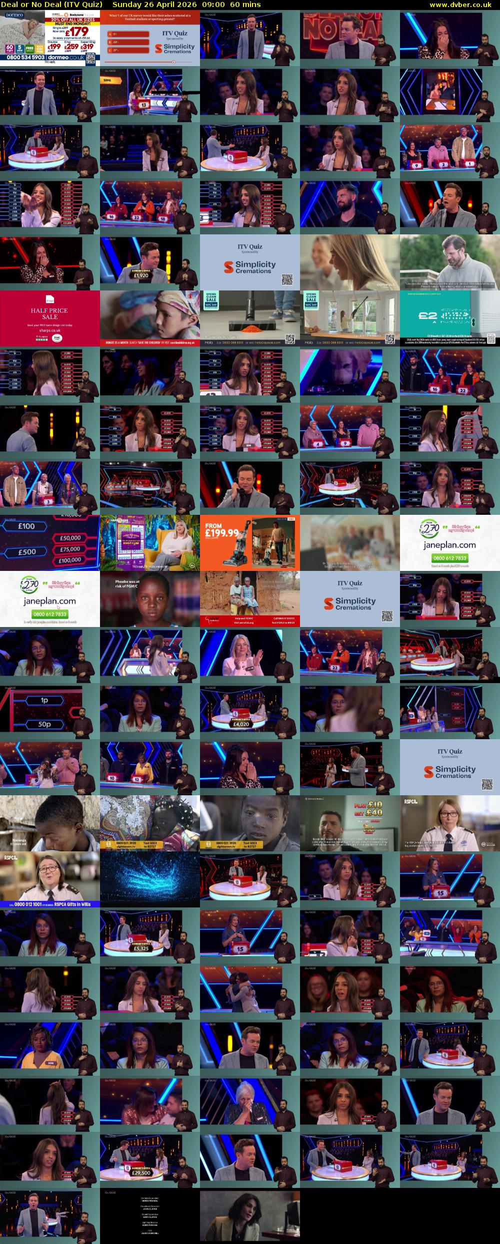 Deal or No Deal (ITV Quiz) Sunday 26 April 2026 09:00 - 10:00