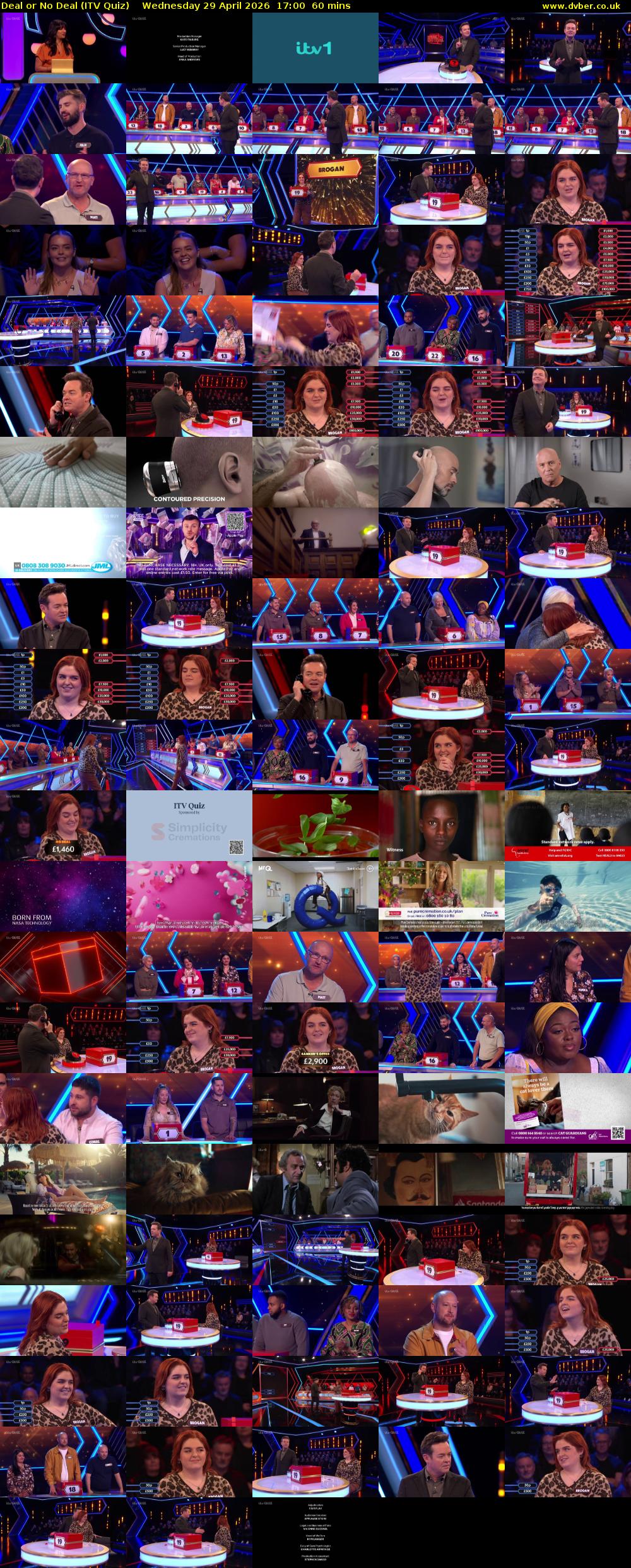 Deal or No Deal (ITV Quiz) Wednesday 29 April 2026 17:00 - 18:00