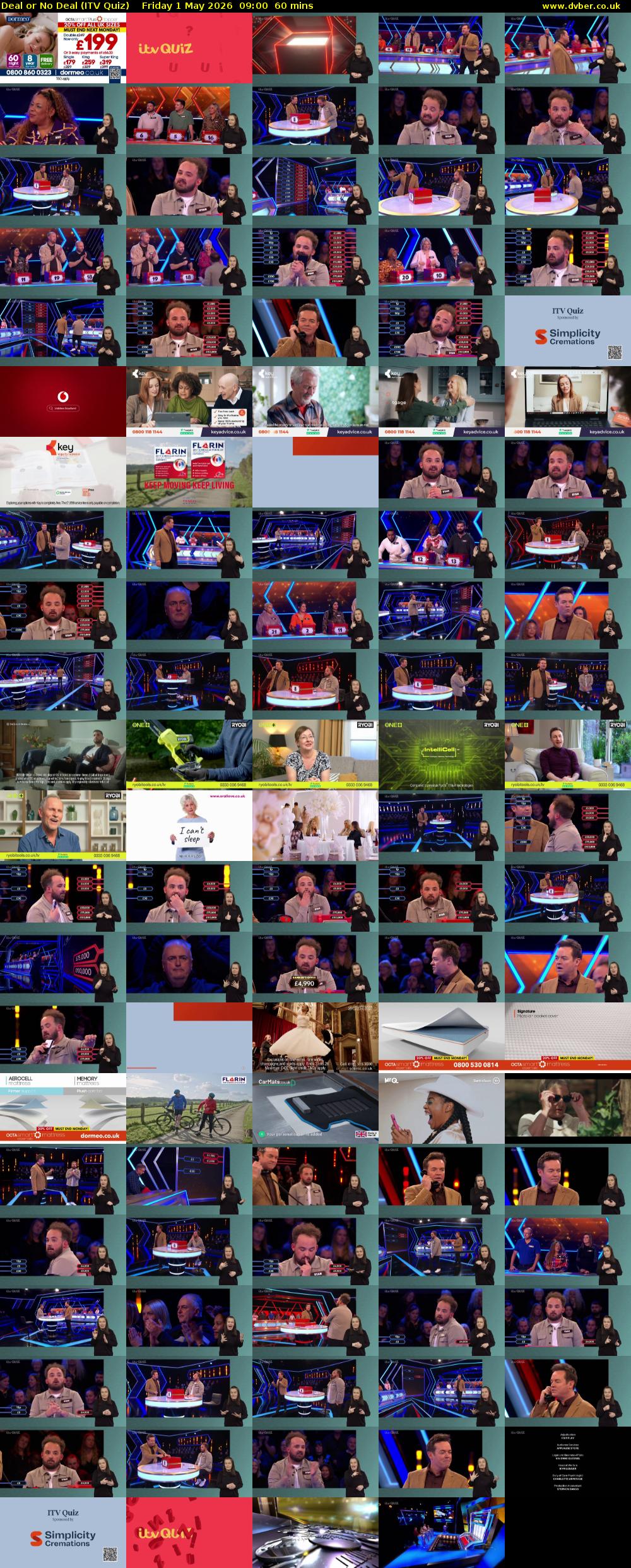Deal or No Deal (ITV Quiz) Friday 1 May 2026 09:00 - 10:00