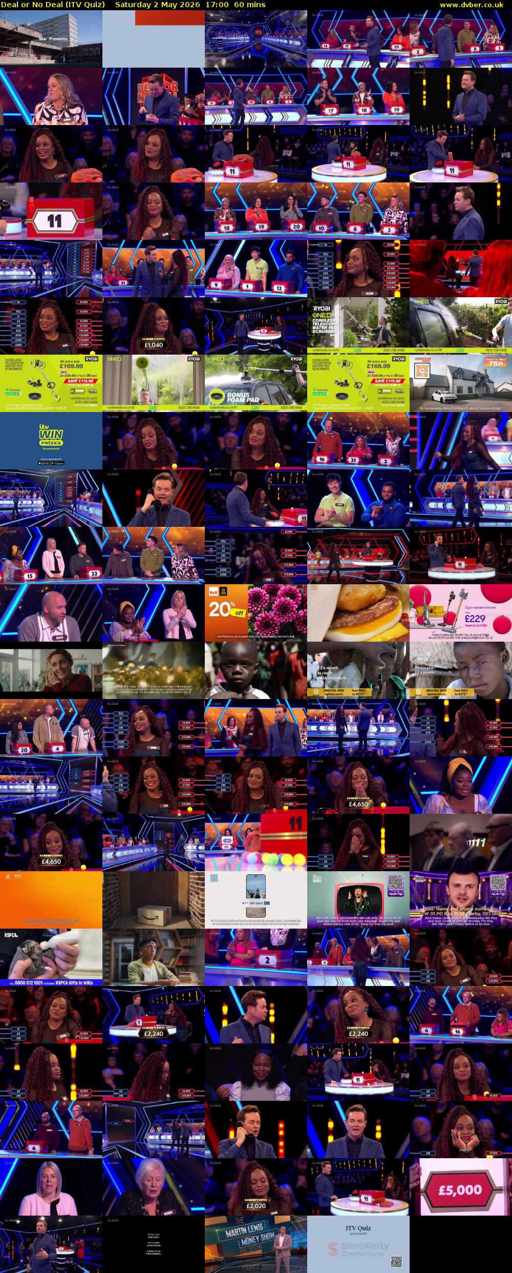 Deal or No Deal (ITV Quiz) Saturday 2 May 2026 17:00 - 18:00
