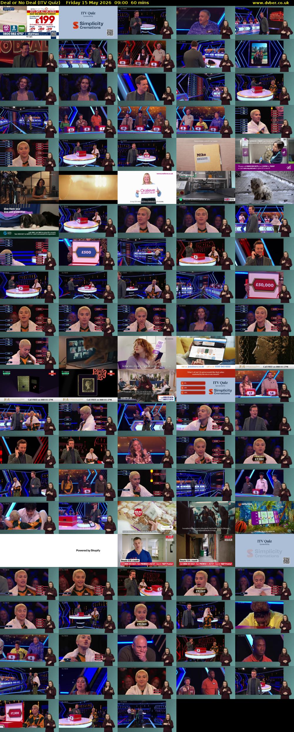 Deal or No Deal (ITV Quiz) Friday 15 May 2026 09:00 - 10:00