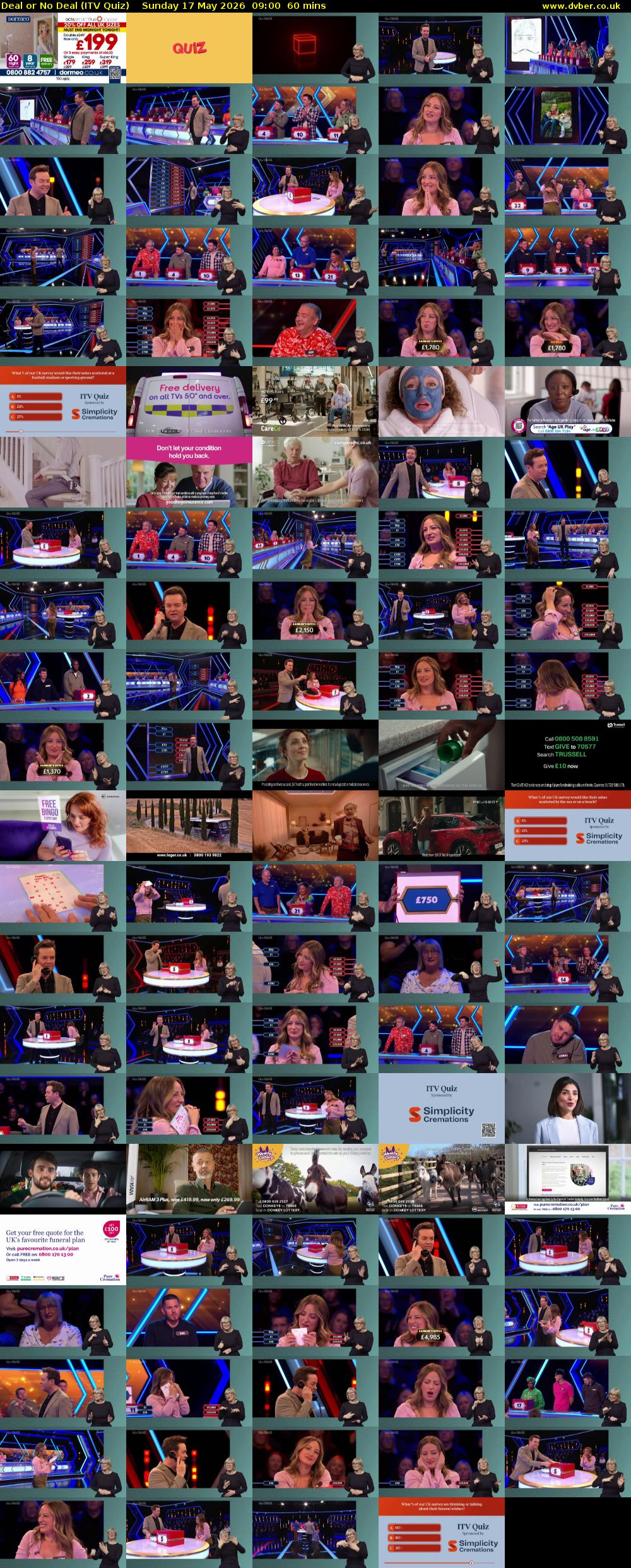 Deal or No Deal (ITV Quiz) Sunday 17 May 2026 09:00 - 10:00