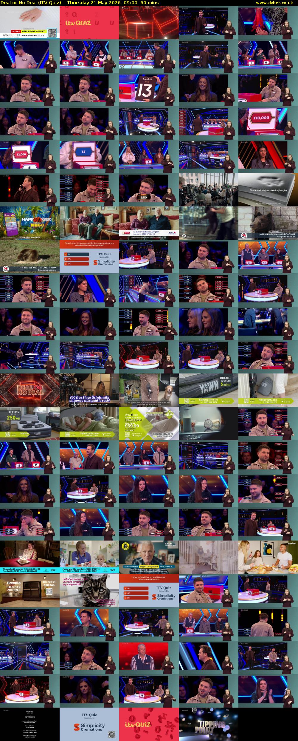 Deal or No Deal (ITV Quiz) Thursday 21 May 2026 09:00 - 10:00