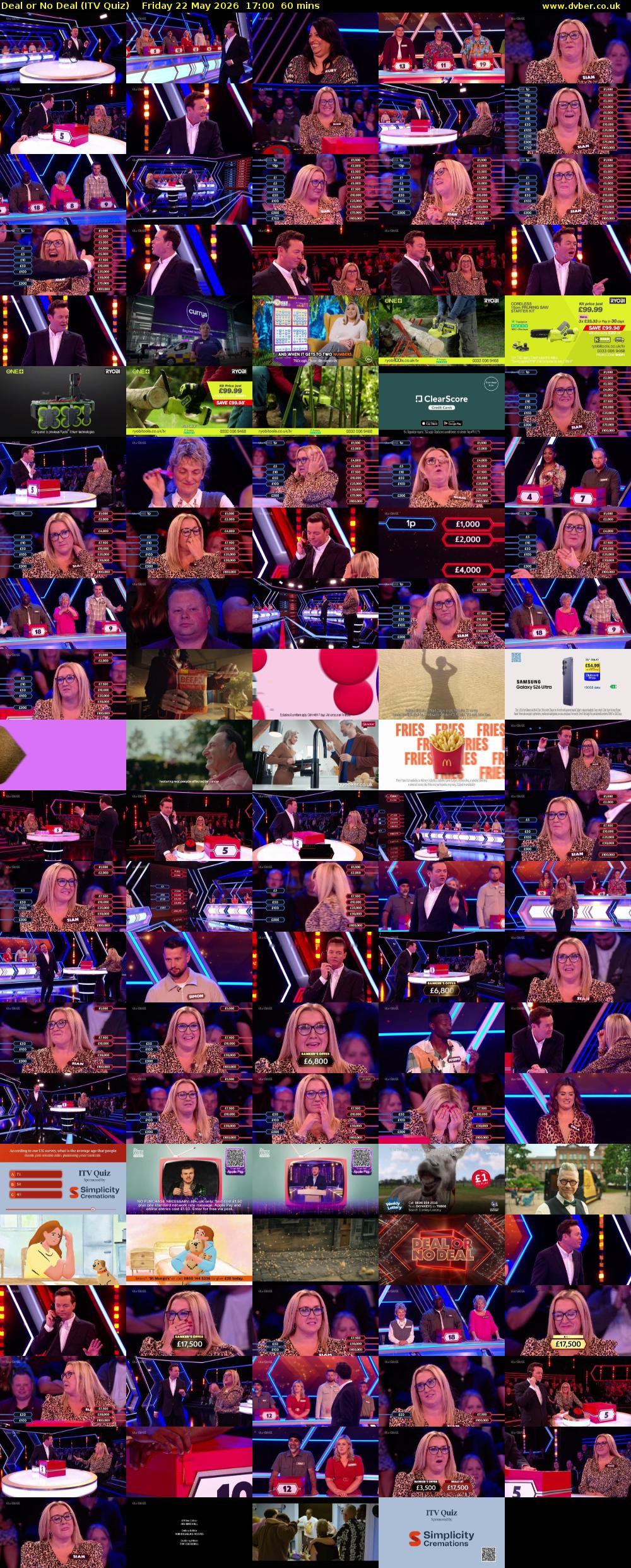 Deal or No Deal (ITV Quiz) Friday 22 May 2026 17:00 - 18:00