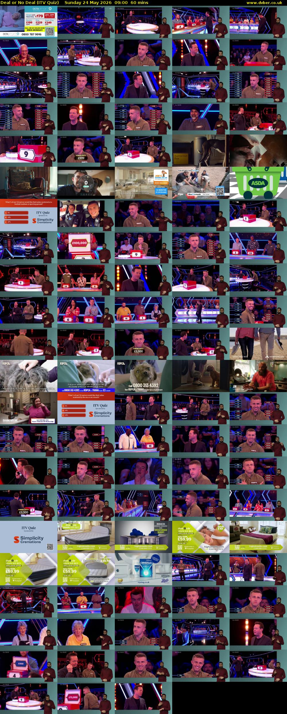 Deal or No Deal (ITV Quiz) Sunday 24 May 2026 09:00 - 10:00