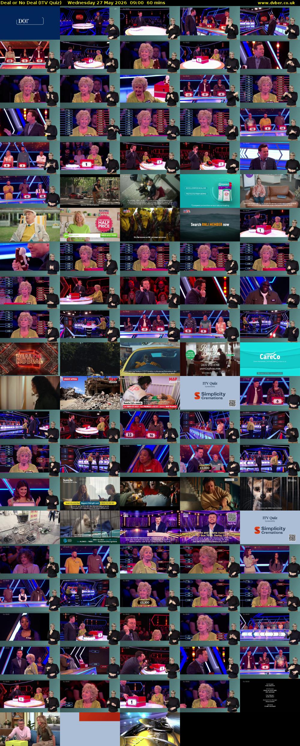 Deal or No Deal (ITV Quiz) Wednesday 27 May 2026 09:00 - 10:00