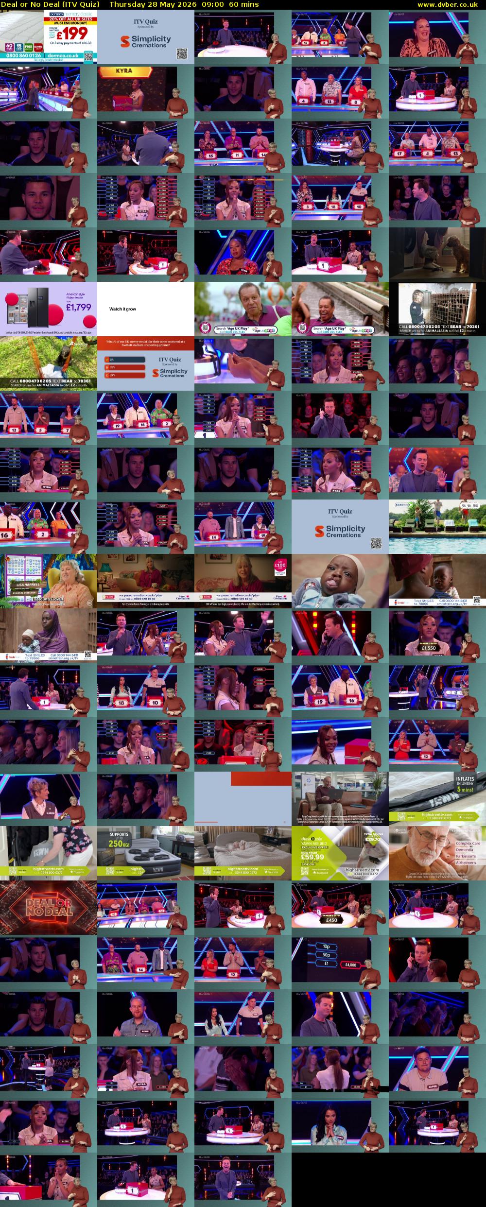 Deal or No Deal (ITV Quiz) Thursday 28 May 2026 09:00 - 10:00