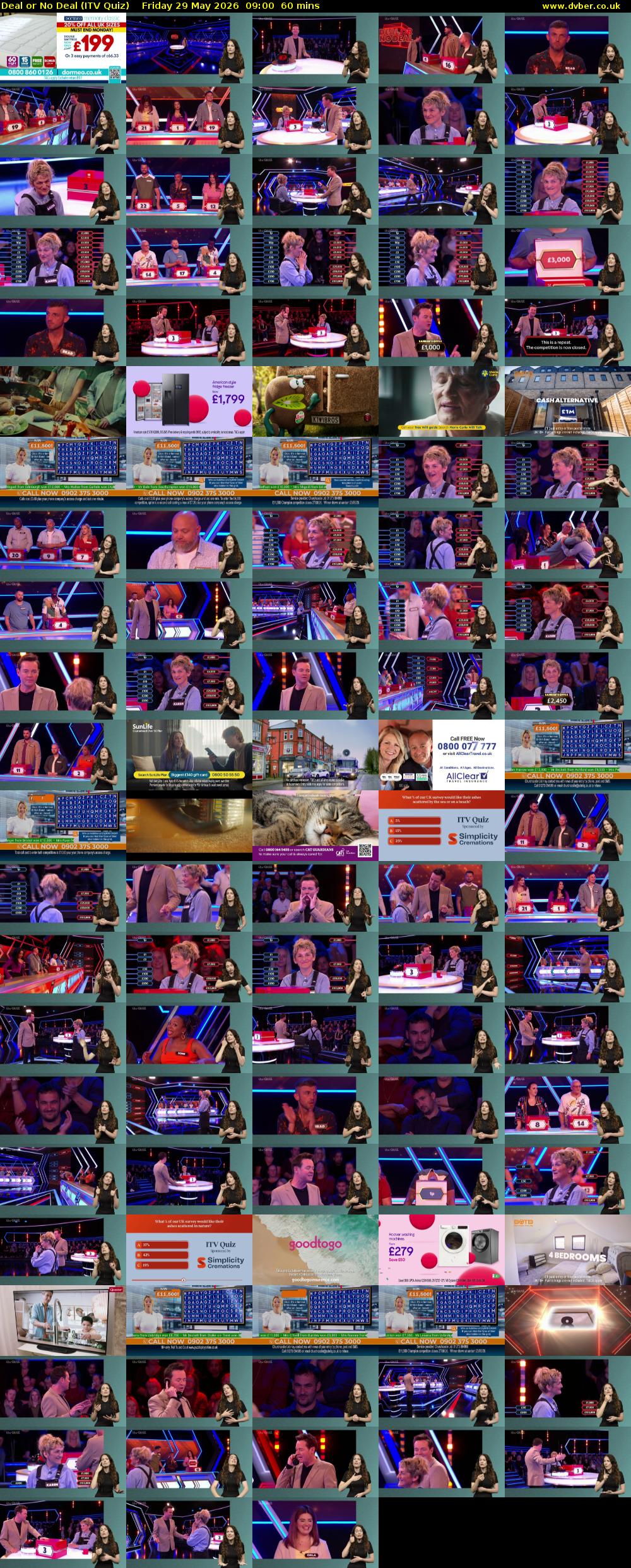 Deal or No Deal (ITV Quiz) Friday 29 May 2026 09:00 - 10:00