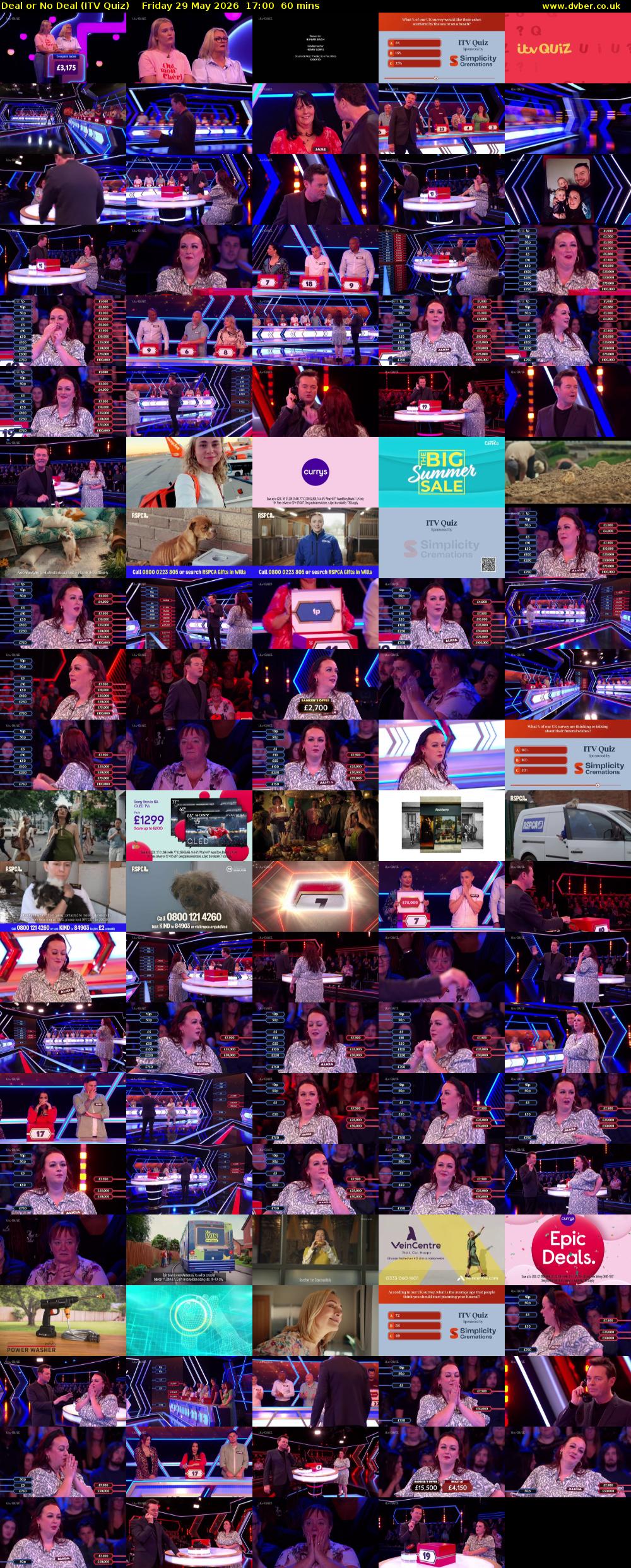 Deal or No Deal (ITV Quiz) Friday 29 May 2026 17:00 - 18:00