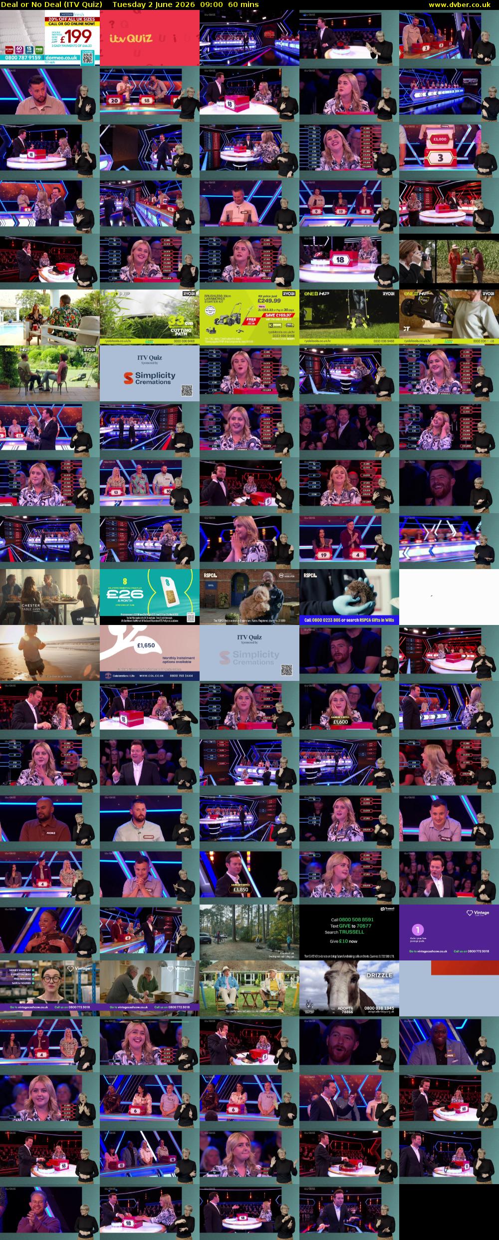 Deal or No Deal (ITV Quiz) Tuesday 2 June 2026 09:00 - 10:00