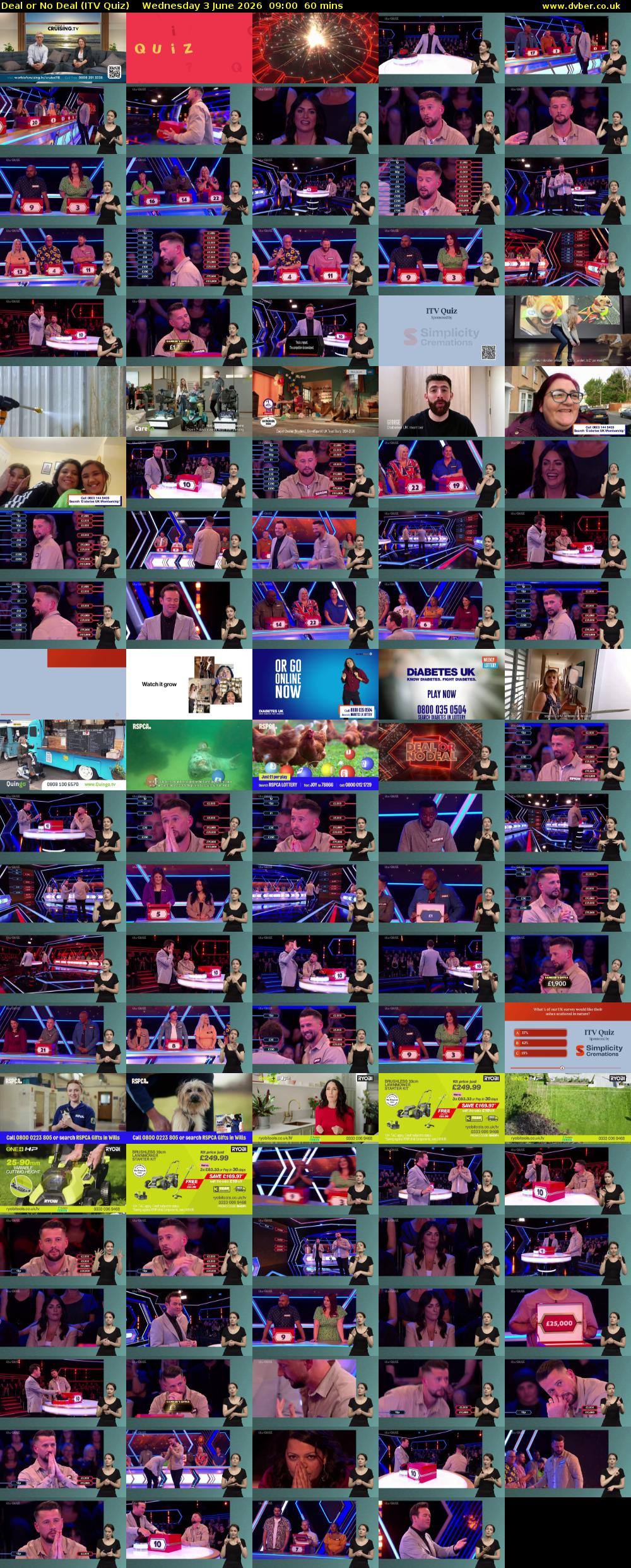 Deal or No Deal (ITV Quiz) Wednesday 3 June 2026 09:00 - 10:00