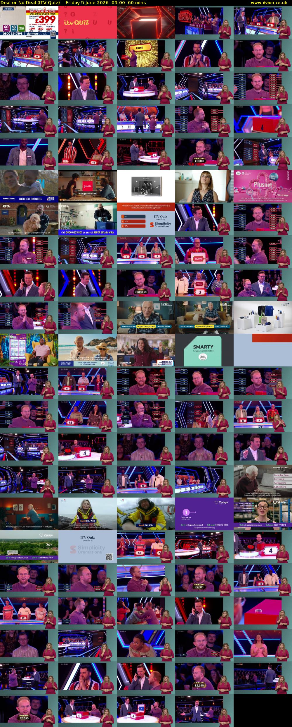 Deal or No Deal (ITV Quiz) Friday 5 June 2026 09:00 - 10:00