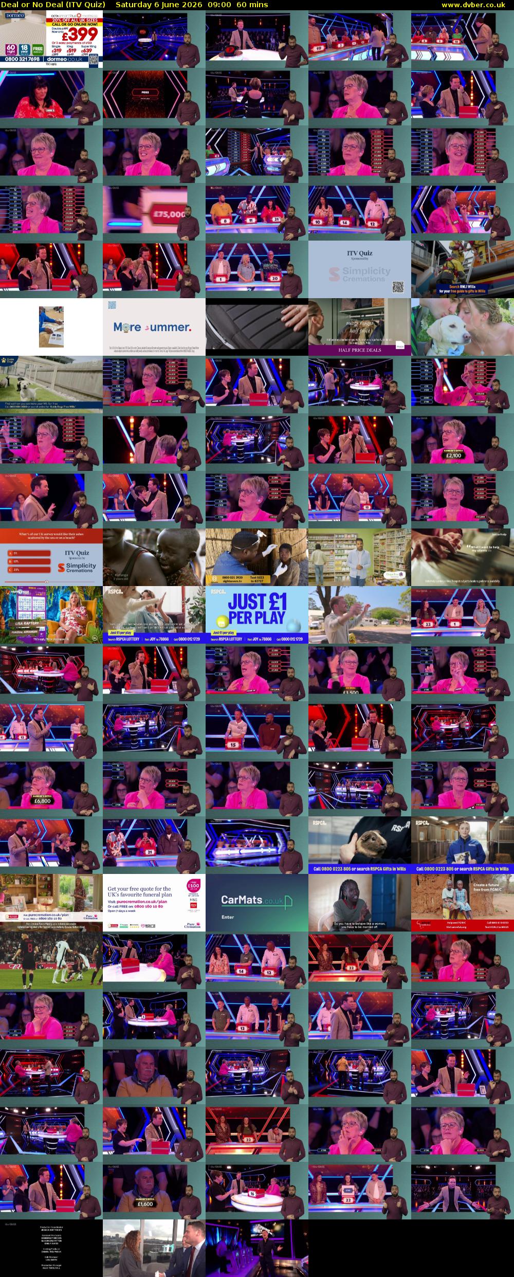 Deal or No Deal (ITV Quiz) Saturday 6 June 2026 09:00 - 10:00