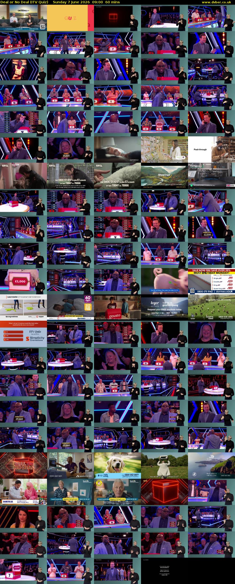 Deal or No Deal (ITV Quiz) Sunday 7 June 2026 09:00 - 10:00