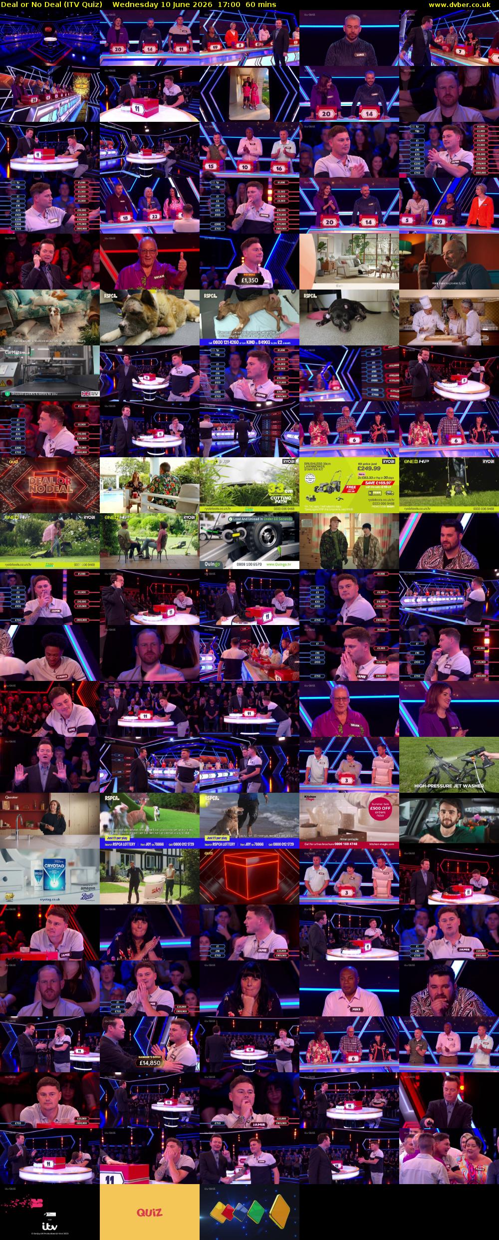 Deal or No Deal (ITV Quiz) Wednesday 10 June 2026 17:00 - 18:00