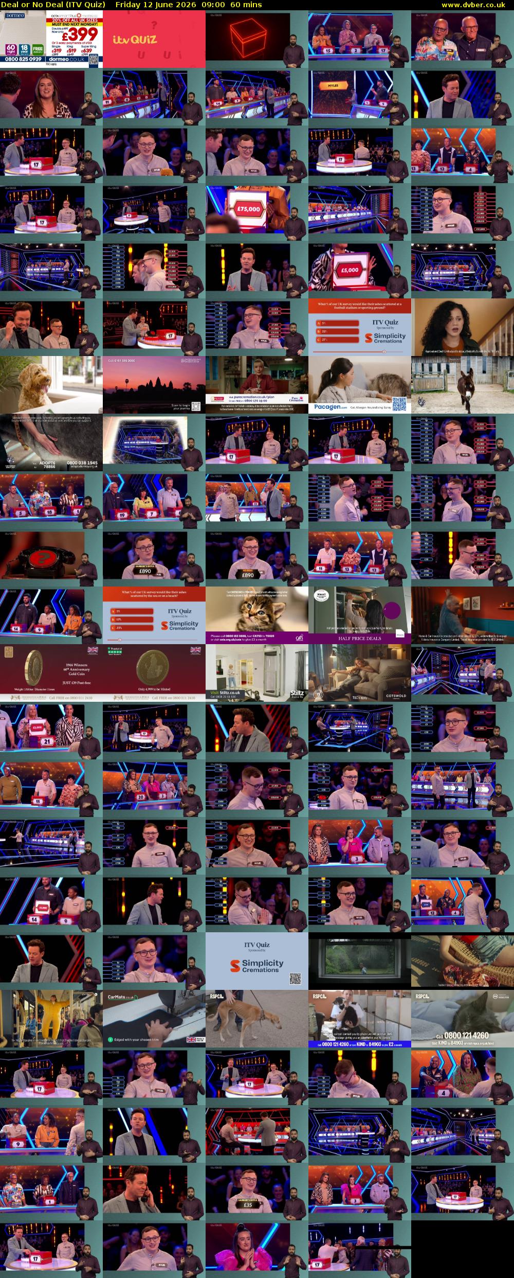 Deal or No Deal (ITV Quiz) Friday 12 June 2026 09:00 - 10:00