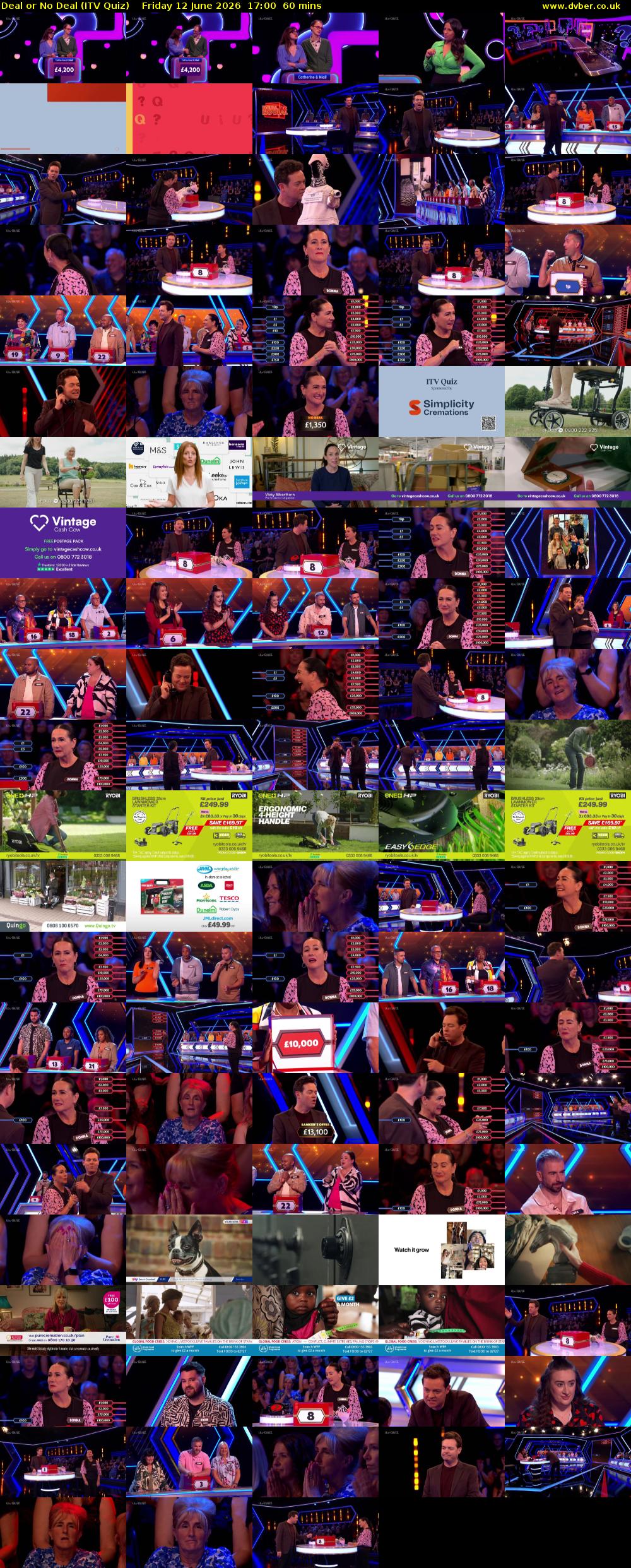 Deal or No Deal (ITV Quiz) Friday 12 June 2026 17:00 - 18:00