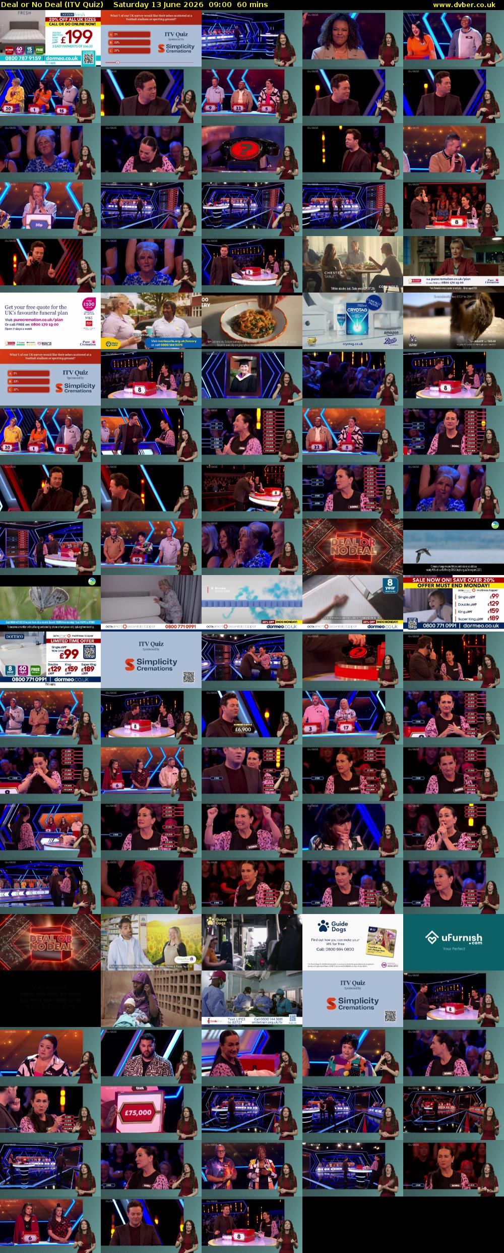 Deal or No Deal (ITV Quiz) Saturday 13 June 2026 09:00 - 10:00