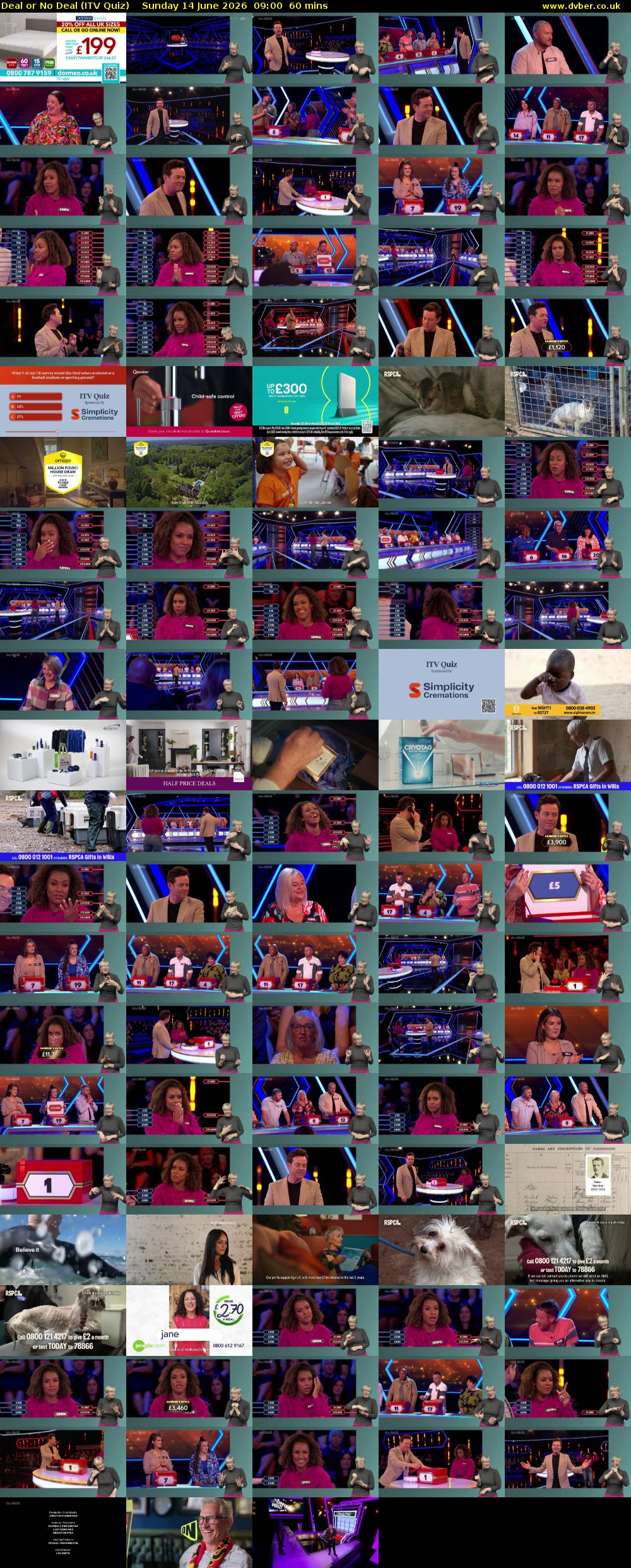 Deal or No Deal (ITV Quiz) Sunday 14 June 2026 09:00 - 10:00