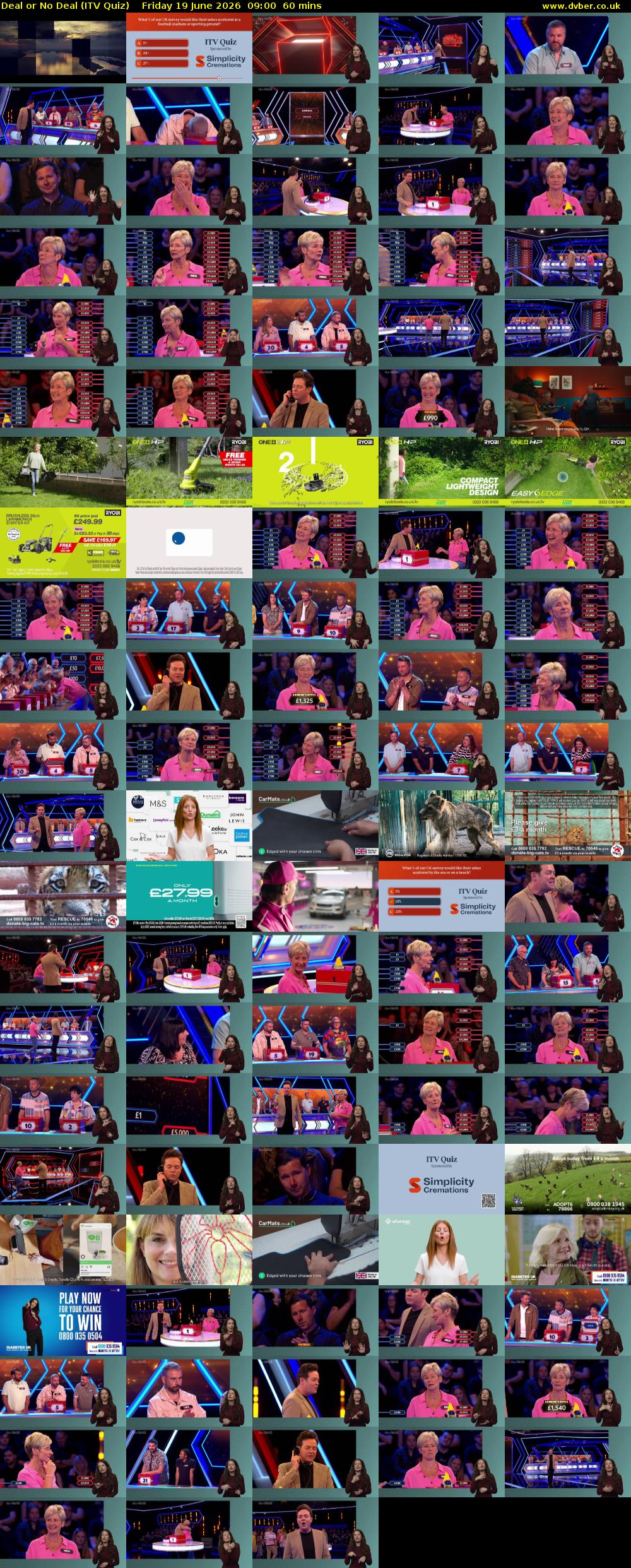 Deal or No Deal (ITV Quiz) Friday 19 June 2026 09:00 - 10:00