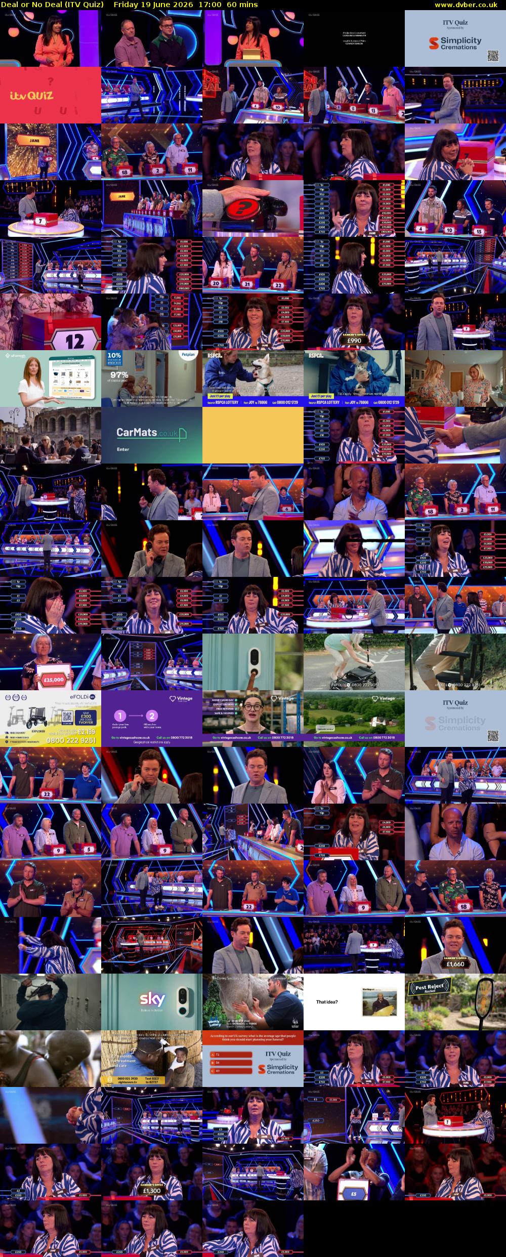 Deal or No Deal (ITV Quiz) Friday 19 June 2026 17:00 - 18:00
