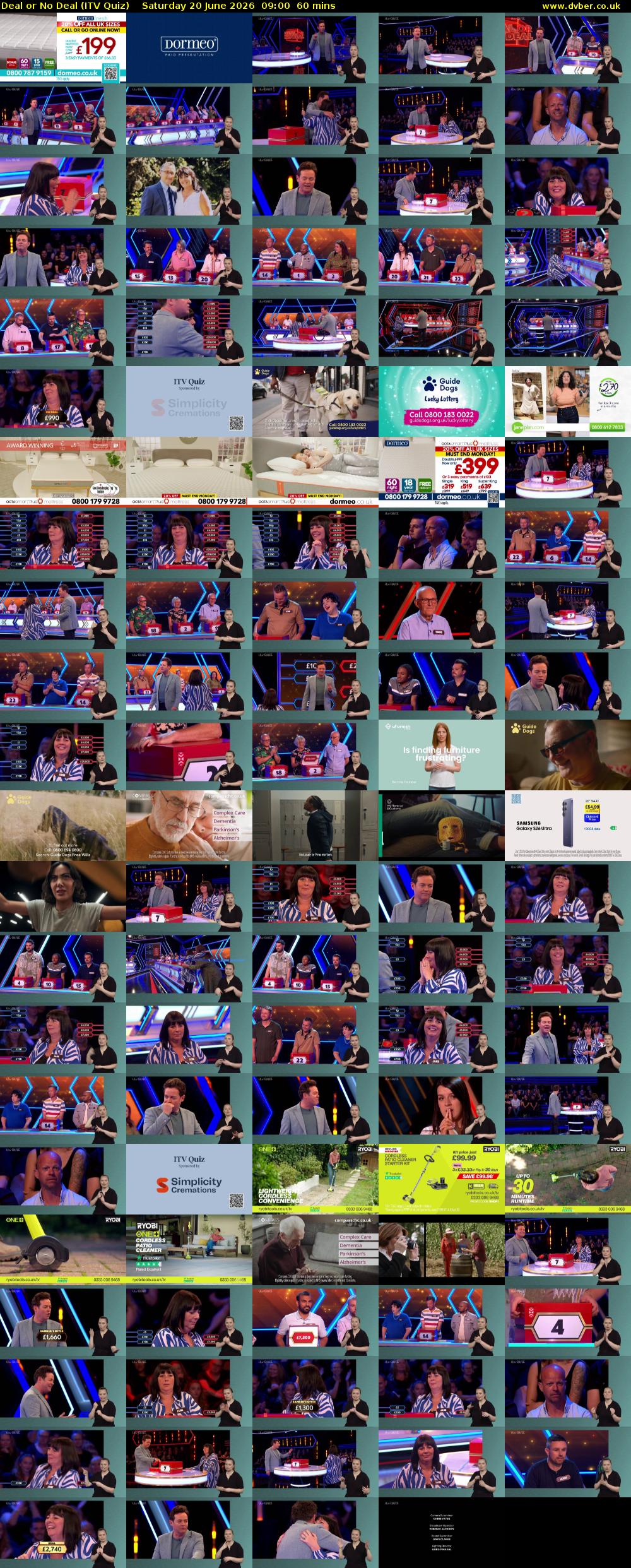 Deal or No Deal (ITV Quiz) Saturday 20 June 2026 09:00 - 10:00