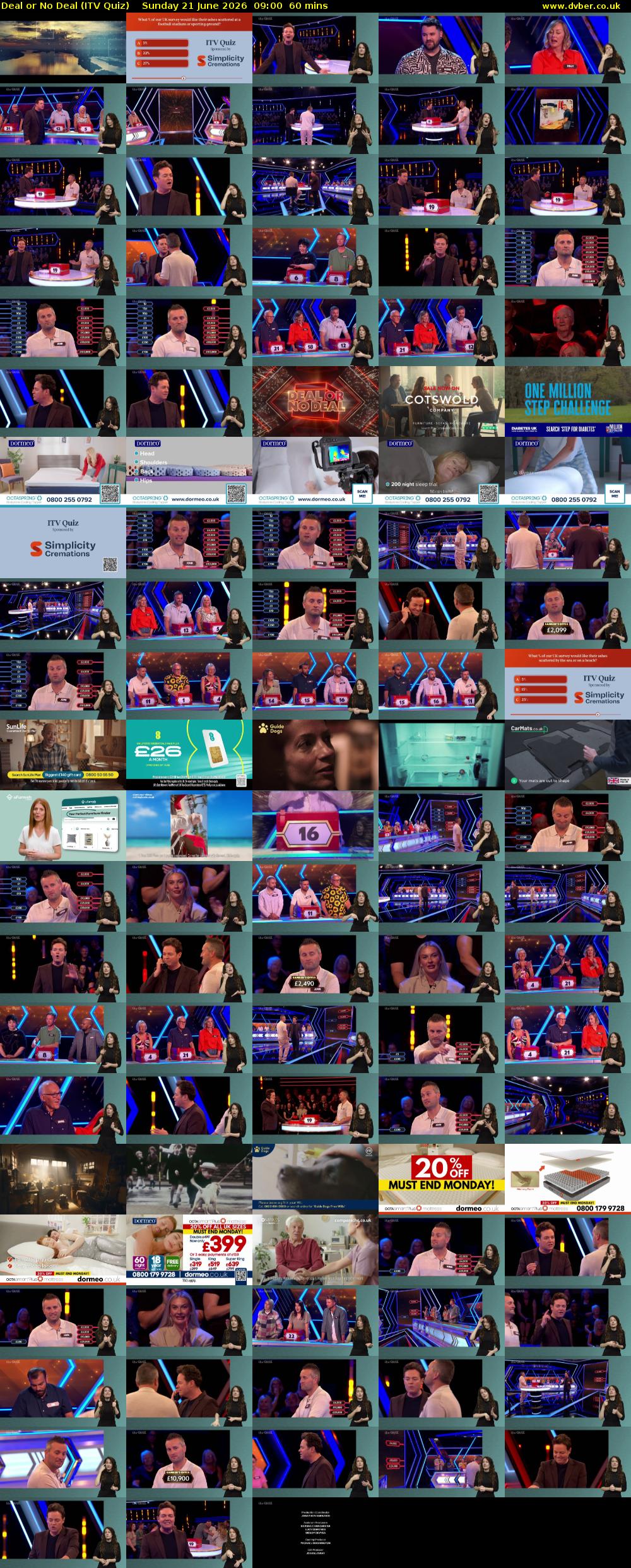 Deal or No Deal (ITV Quiz) Sunday 21 June 2026 09:00 - 10:00