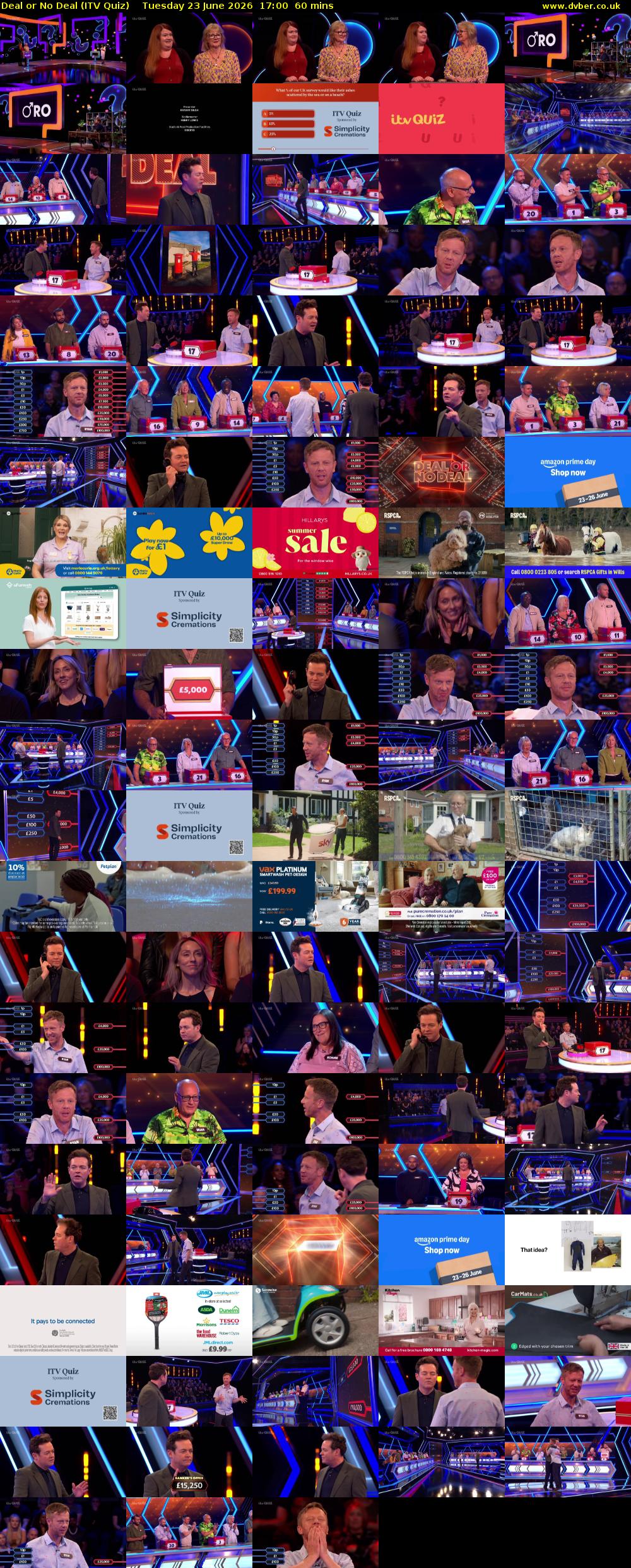 Deal or No Deal (ITV Quiz) Tuesday 23 June 2026 17:00 - 18:00
