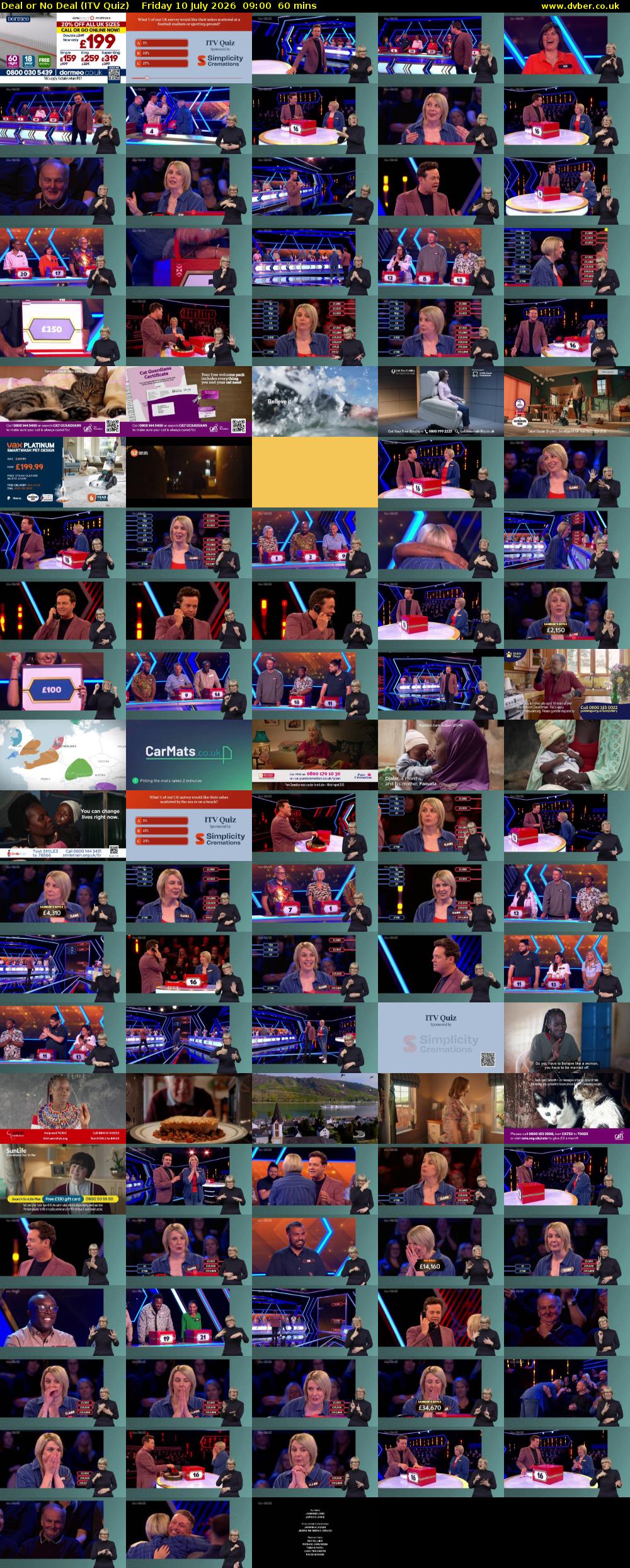 Deal or No Deal (ITV Quiz) Friday 10 July 2026 09:00 - 10:00