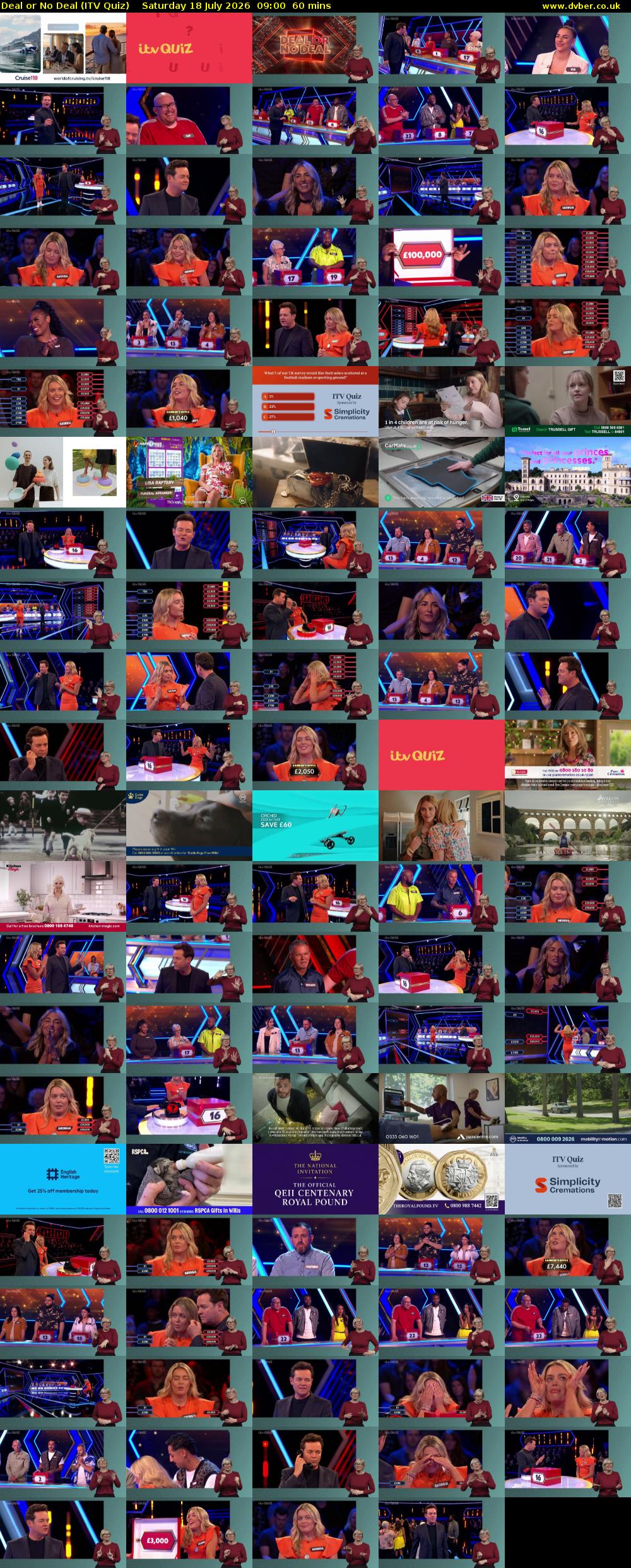 Deal or No Deal (ITV Quiz) Saturday 18 July 2026 09:00 - 10:00