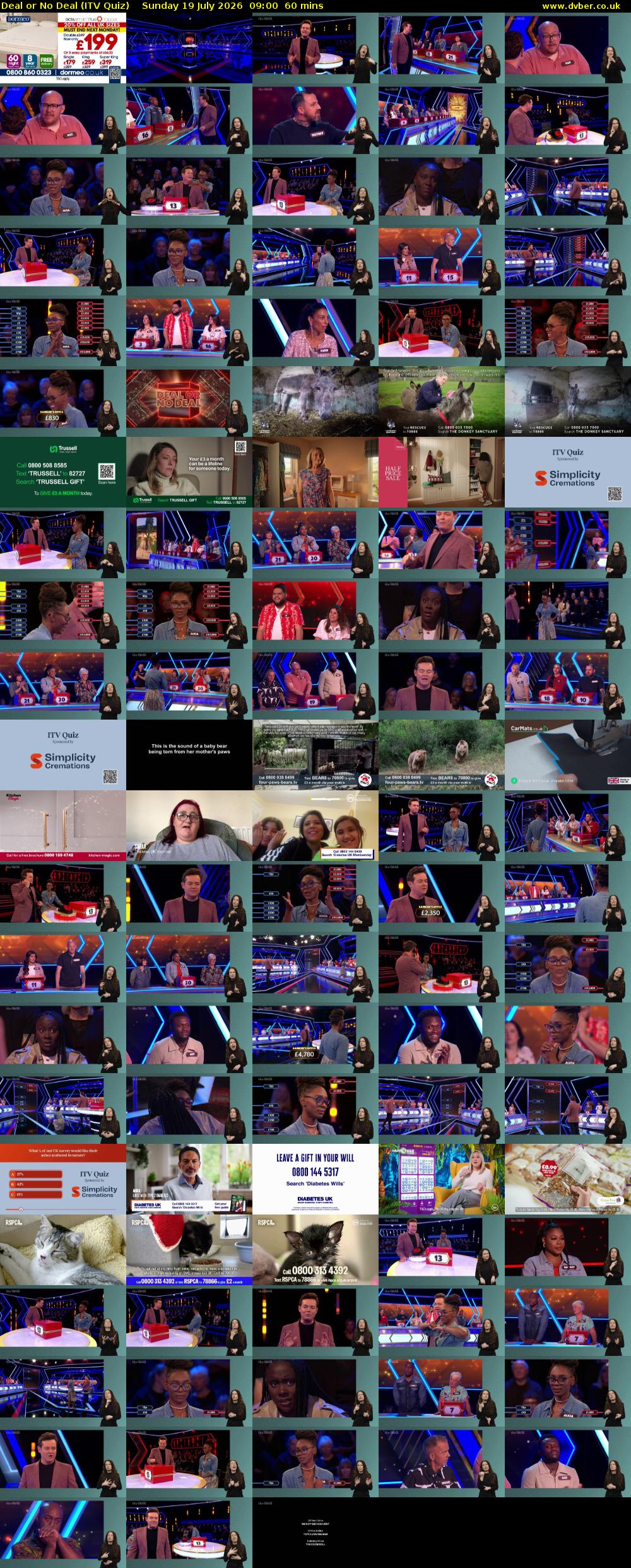 Deal or No Deal (ITV Quiz) Sunday 19 July 2026 09:00 - 10:00