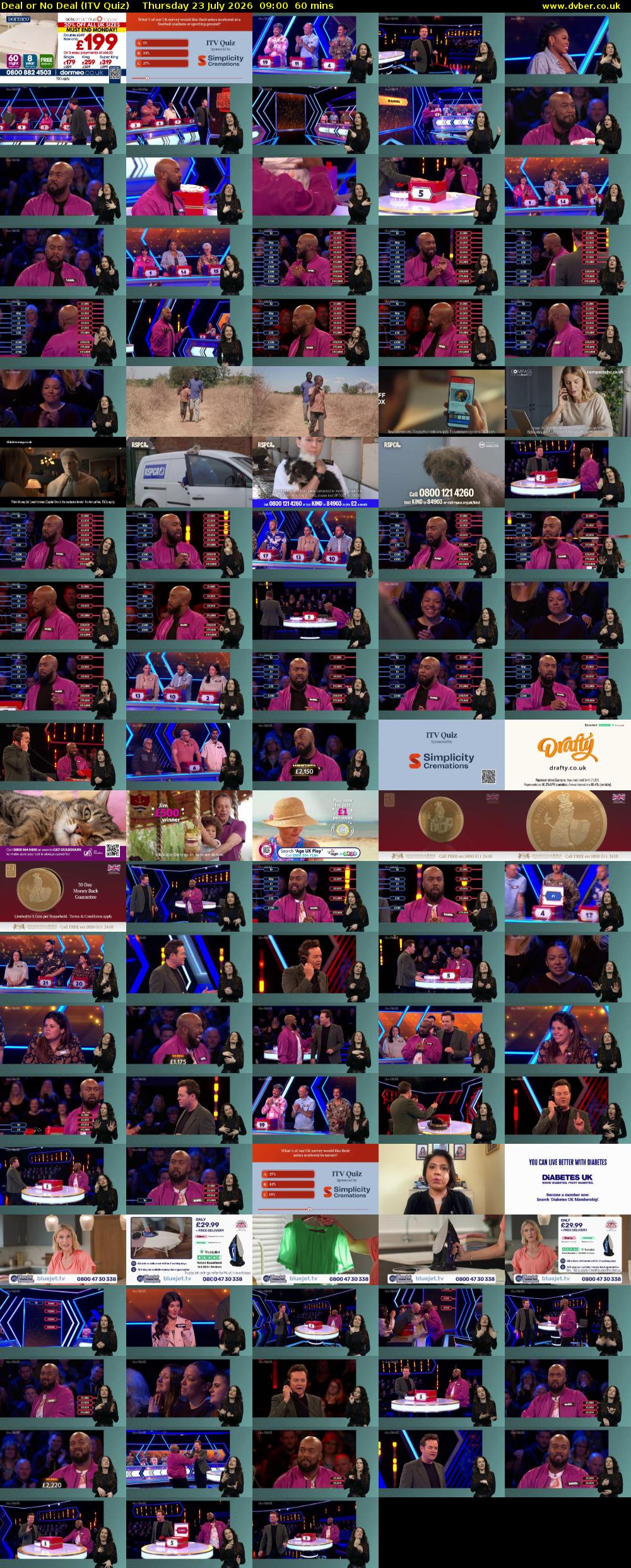 Deal or No Deal (ITV Quiz) Thursday 23 July 2026 09:00 - 10:00