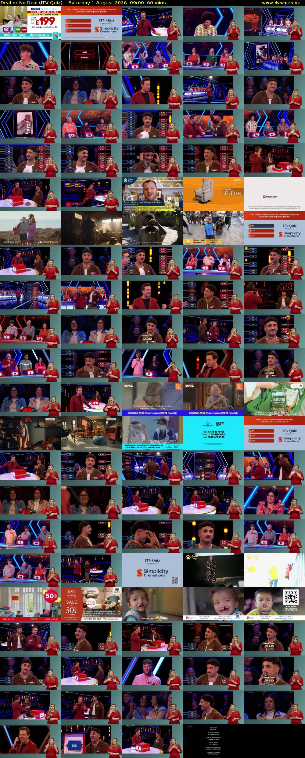 Deal or No Deal (ITV Quiz) Saturday 1 August 2026 09:00 - 10:00