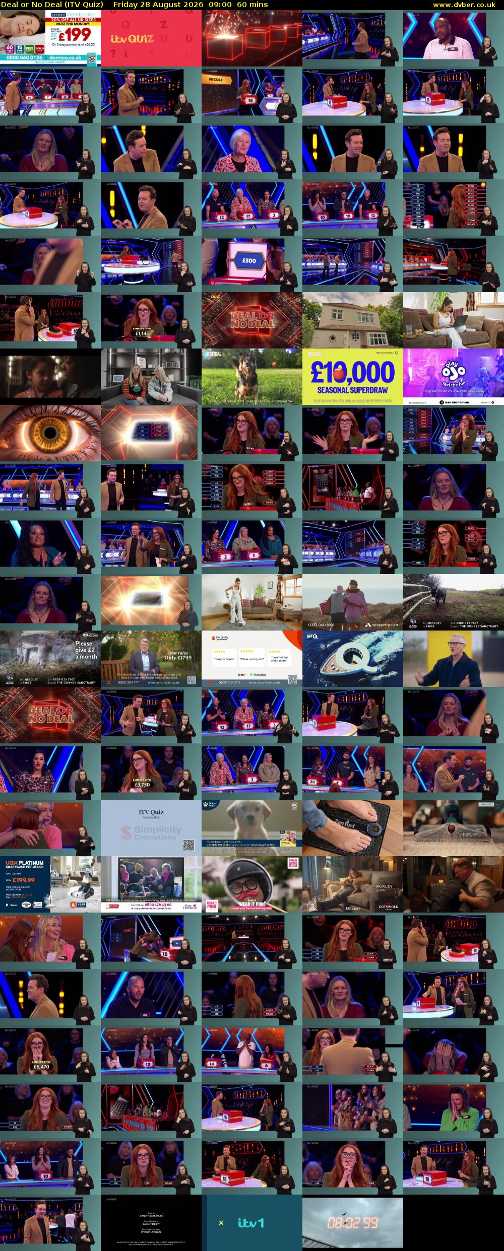 Deal or No Deal (ITV Quiz) Friday 28 August 2026 09:00 - 10:00