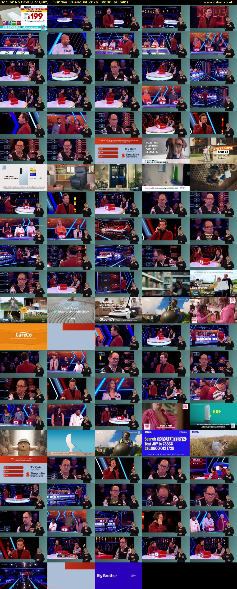 Deal or No Deal (ITV Quiz) Sunday 30 August 2026 09:00 - 10:00