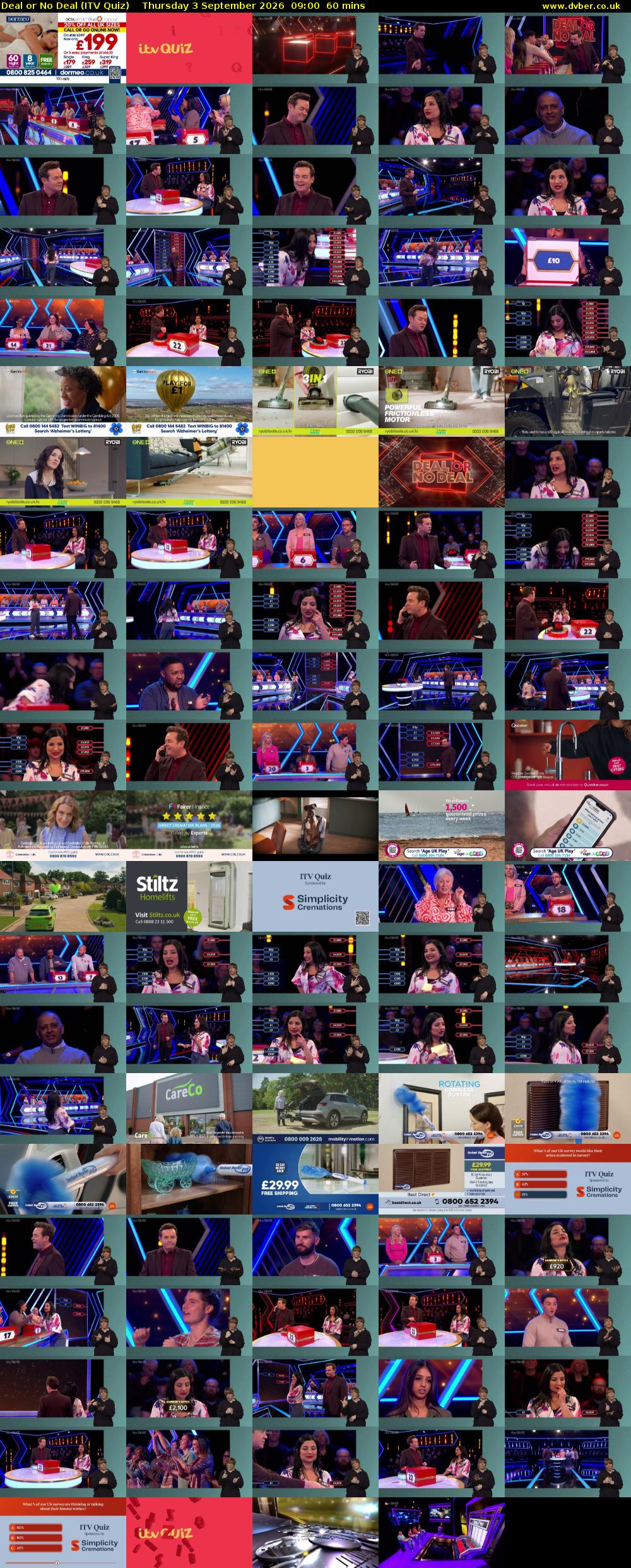 Deal or No Deal (ITV Quiz) Thursday 3 September 2026 09:00 - 10:00