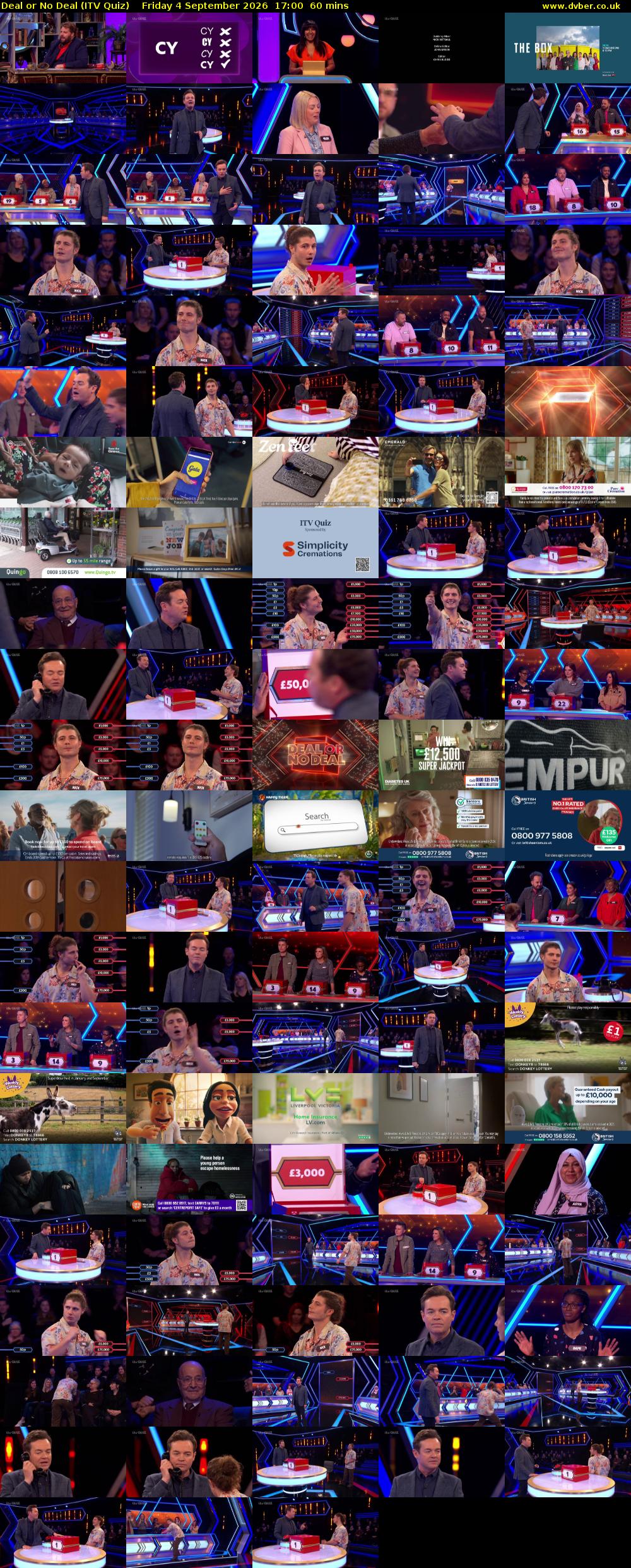 Deal or No Deal (ITV Quiz) Friday 4 September 2026 17:00 - 18:00