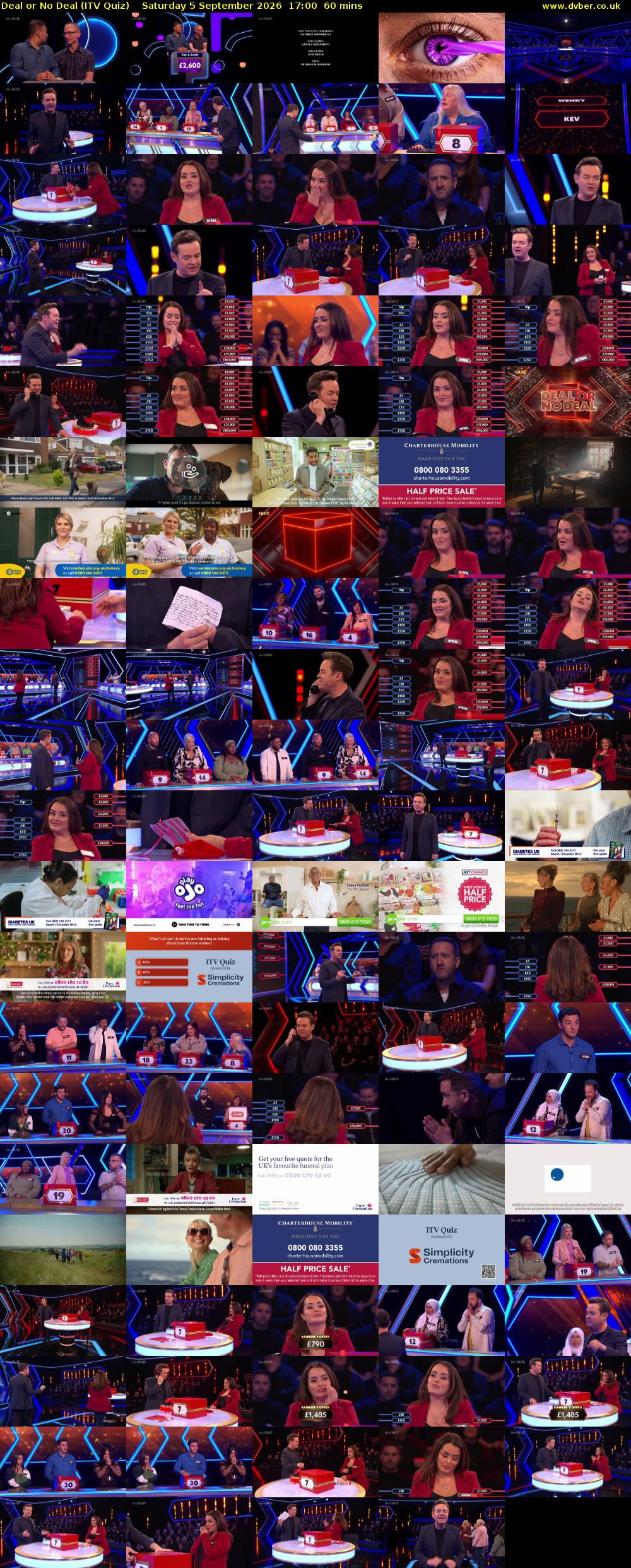 Deal or No Deal (ITV Quiz) Saturday 5 September 2026 17:00 - 18:00