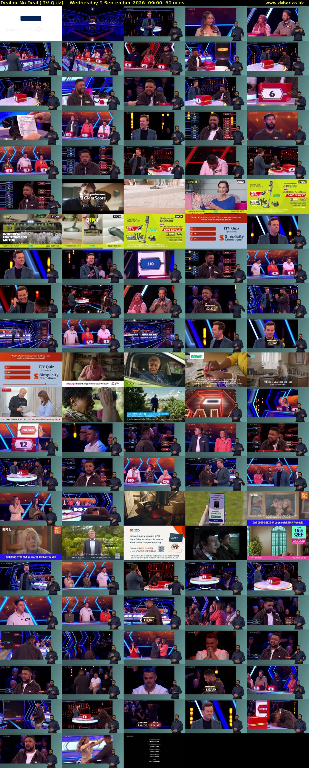 Deal or No Deal (ITV Quiz) Wednesday 9 September 2026 09:00 - 10:00